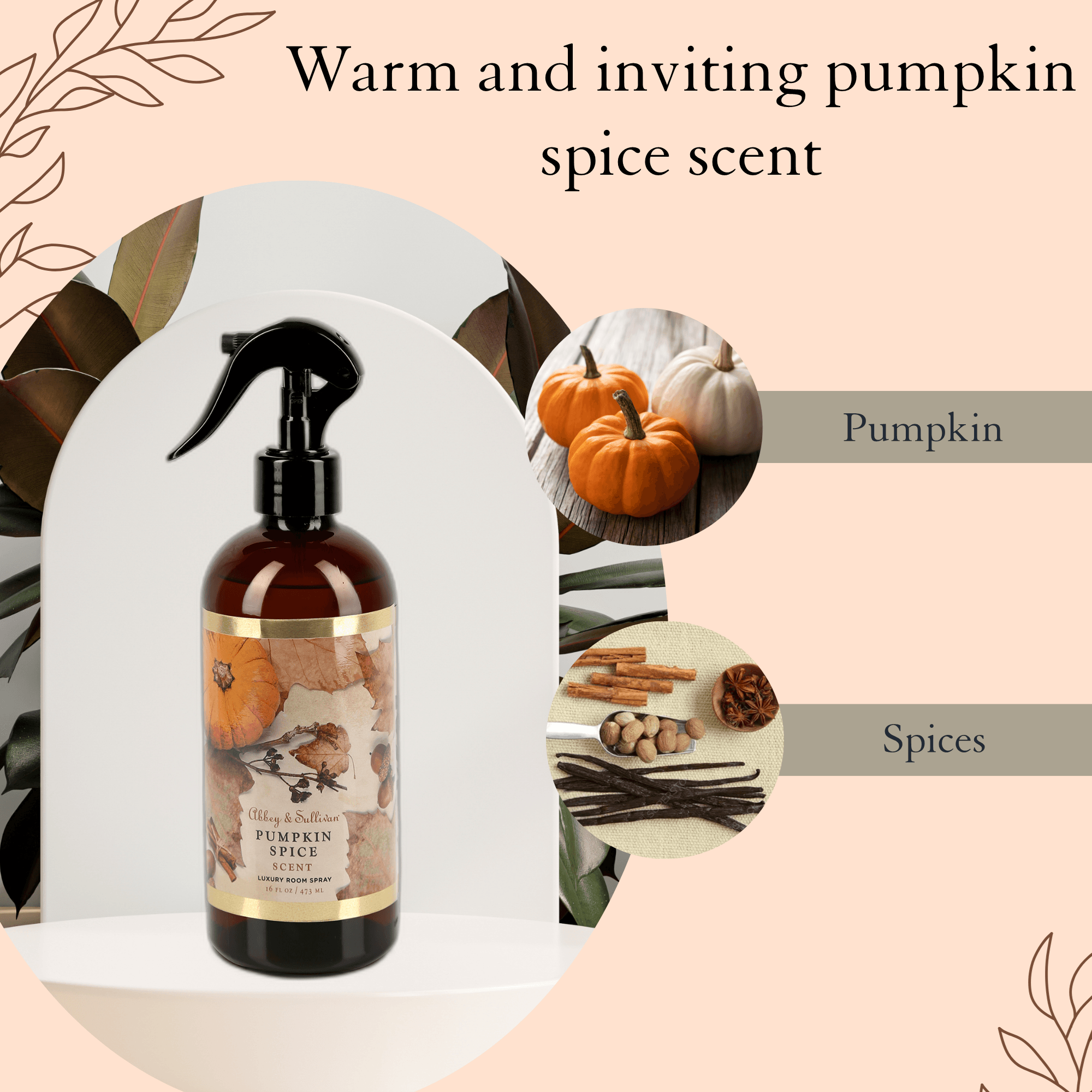 Best room sprays, Pumpkin Spice - Abbey & Sullivan