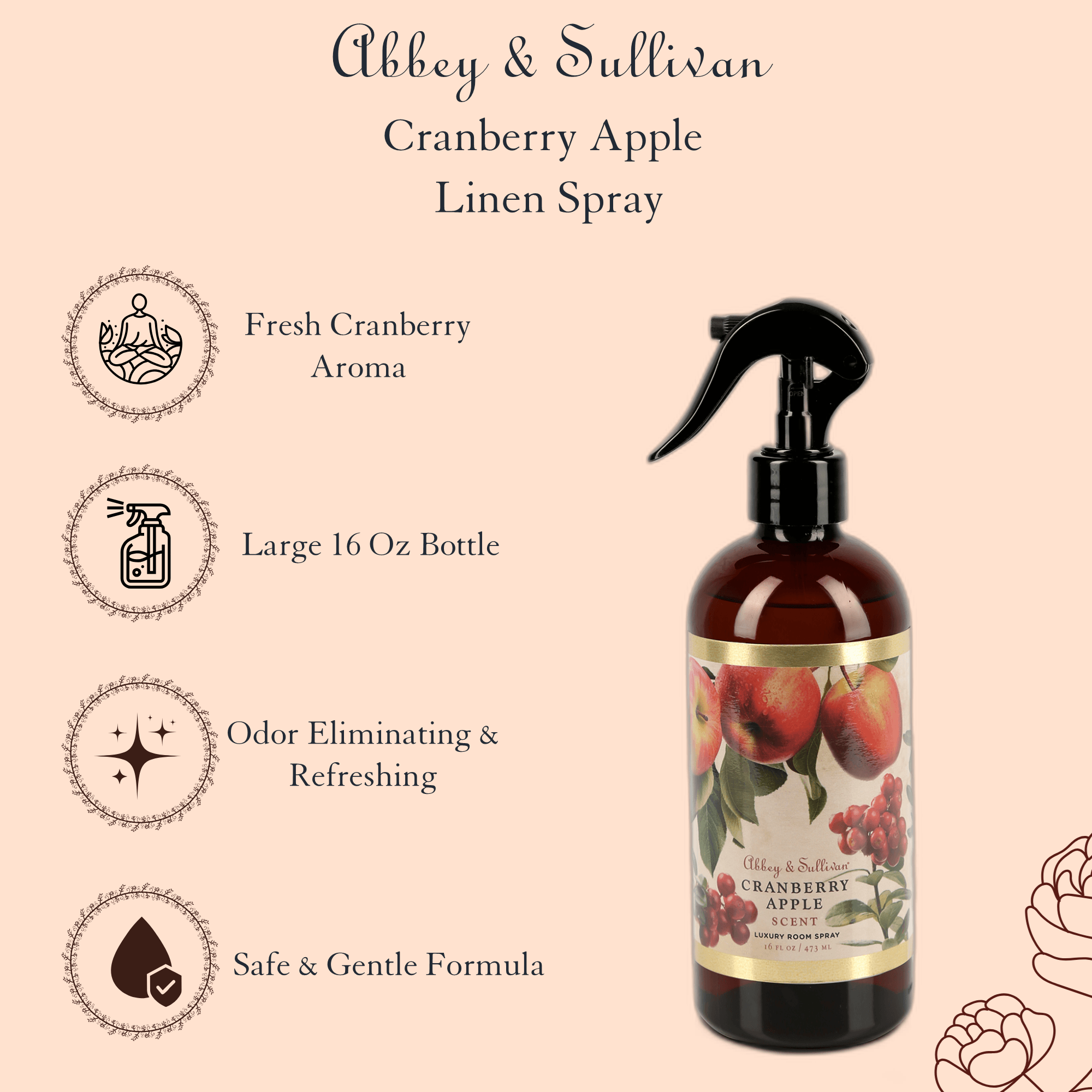Best Room Sprays - Cranberry Apple - Abbey & Sullivan