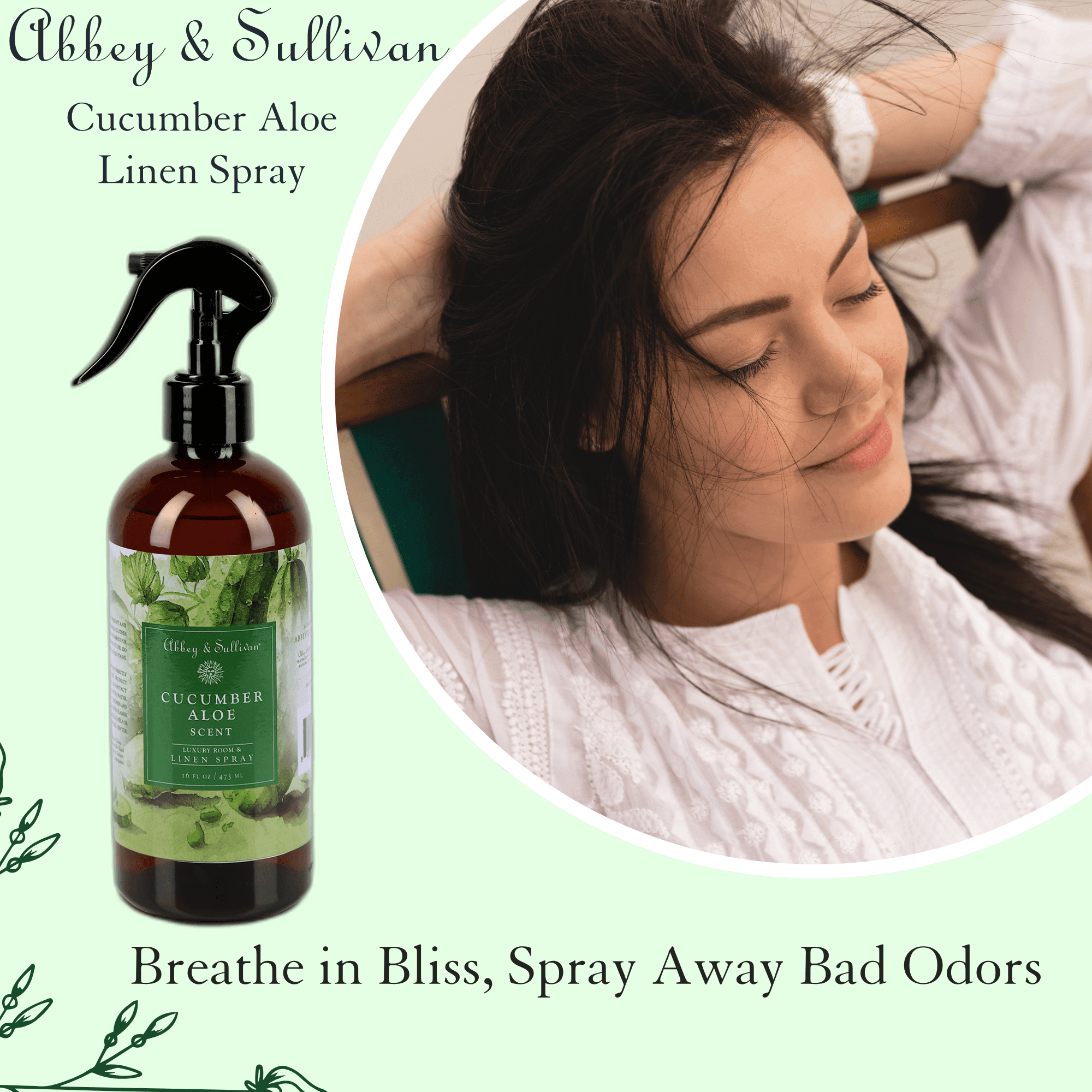 Best linen and room sprays - Cucumber Aloe - Abbey & Sullivan