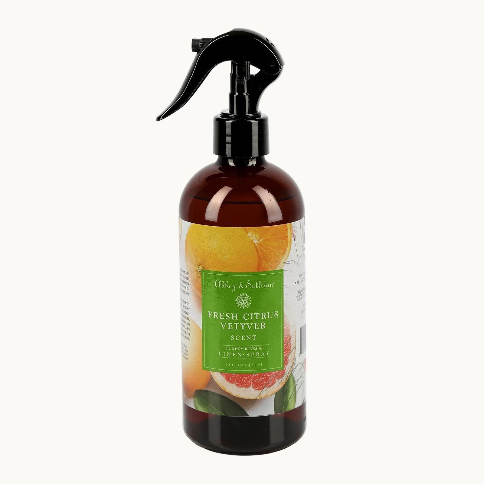 Best linen and room sprays - Fresh Citrus Vetyver - Abbey & Sullivan
