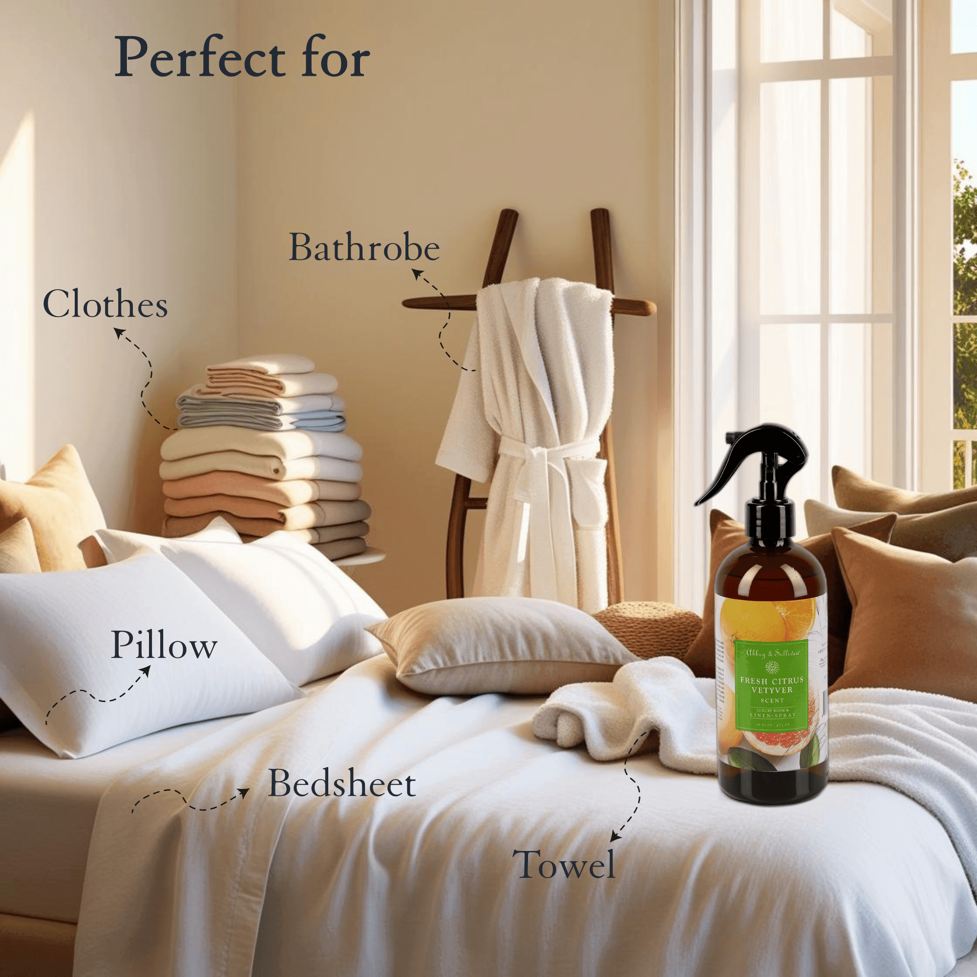 Best linen and room sprays - Fresh Citrus Vetyver - Abbey & Sullivan