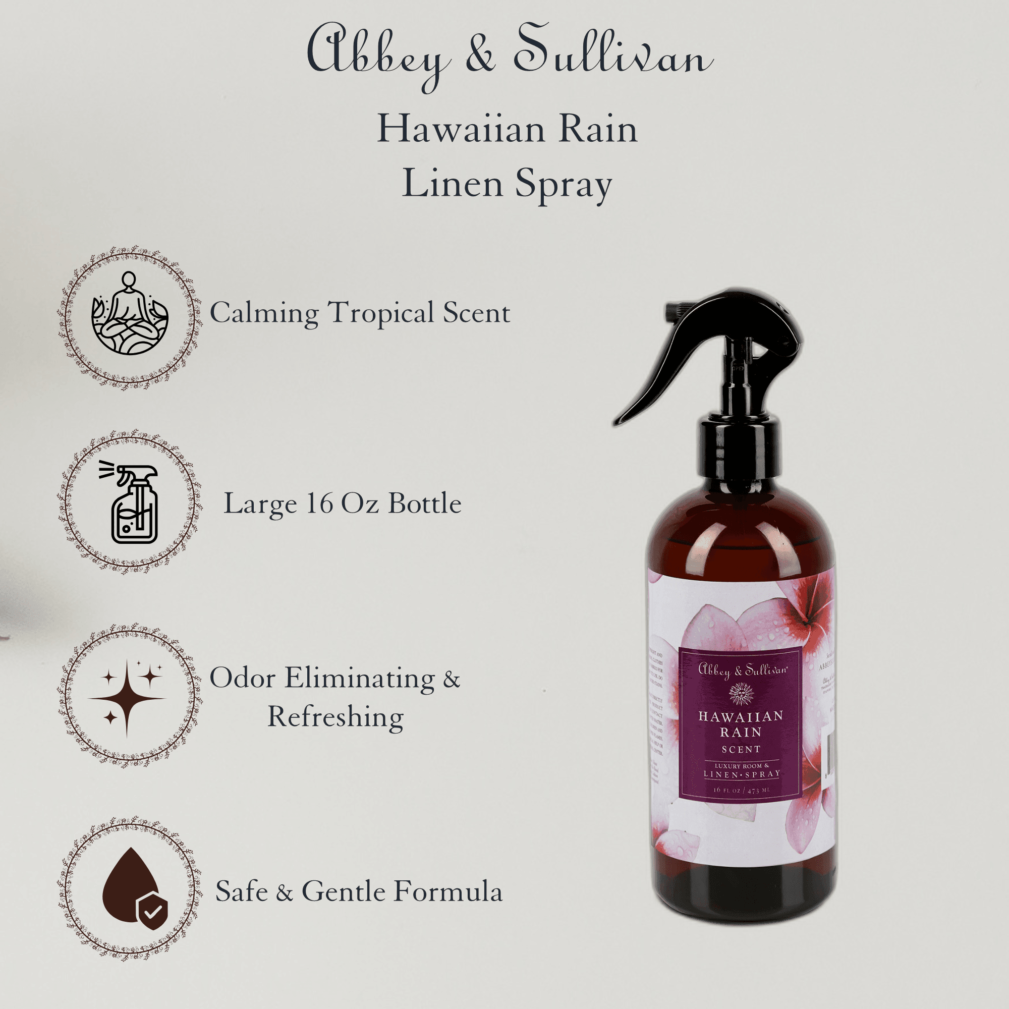 Best linen and room sprays - Hawaiian Rain - Abbey & Sullivan