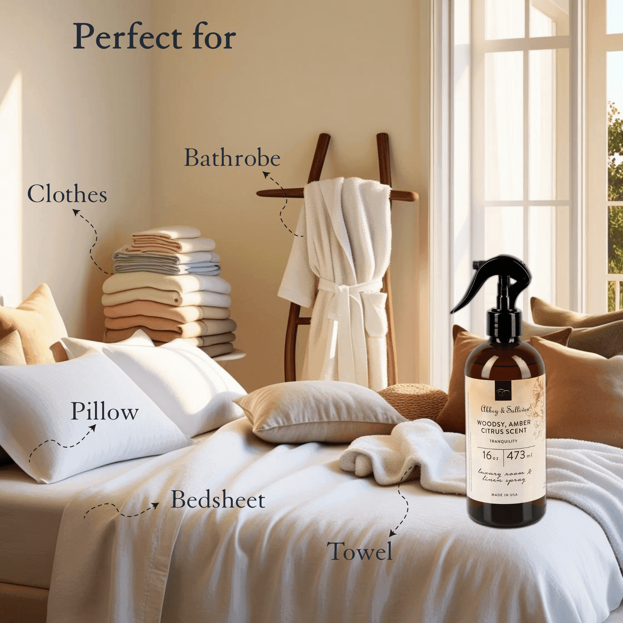 Best linen and room sprays - Tranquility - Abbey & Sullivan