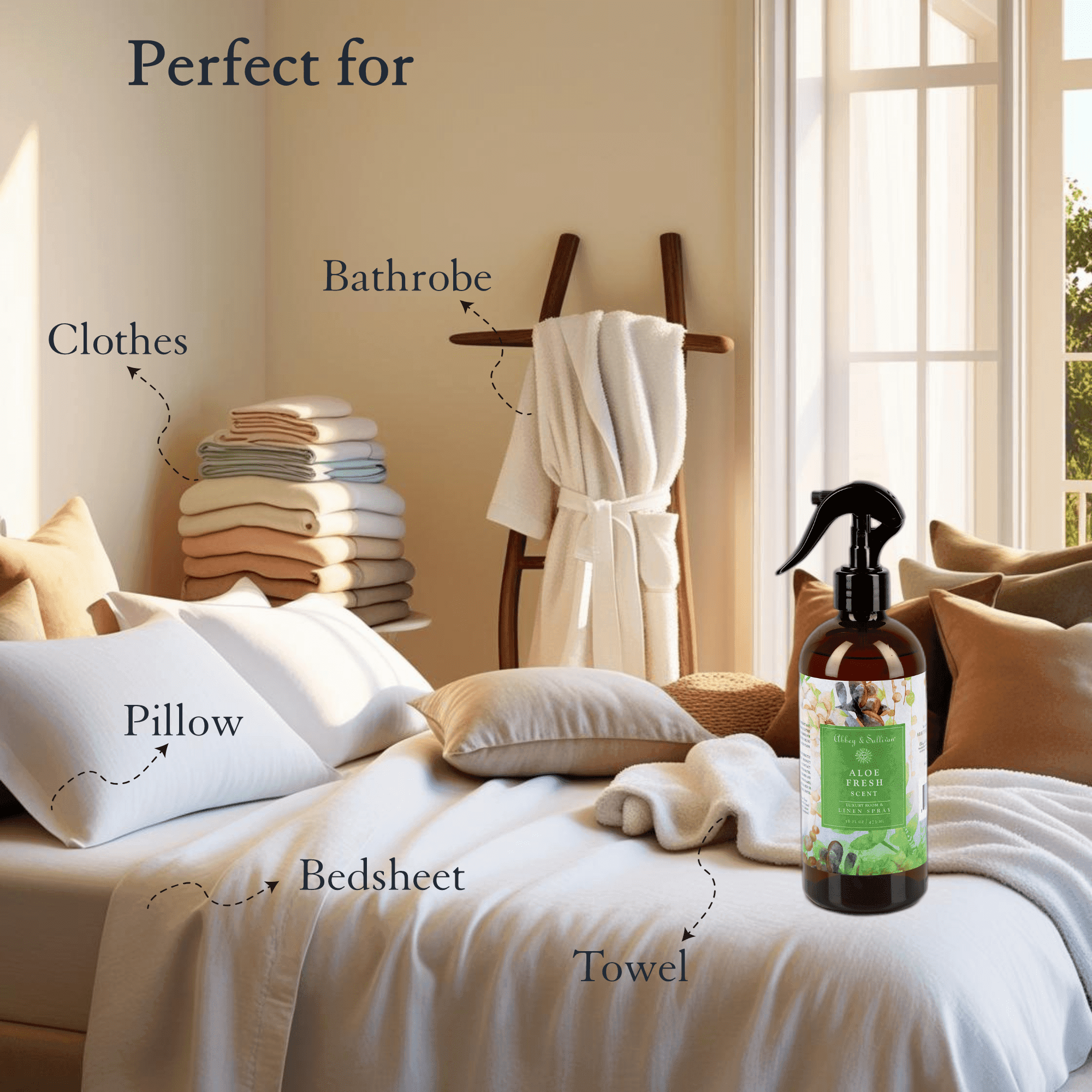 Linen and Room Spray, Aloe Fresh - Abbey & Sullivan