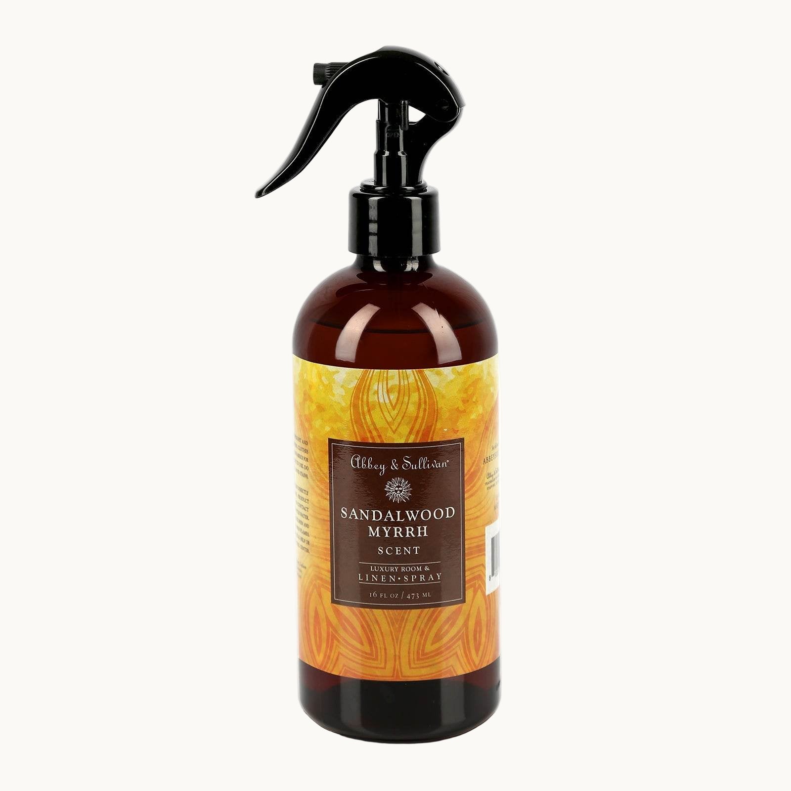 Sandalwood Myrrh Linen and Room Spray Online | Abbey & Sullivan