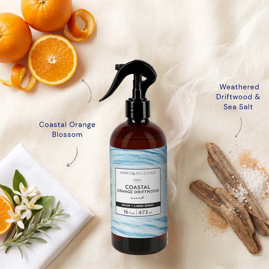 Linen and Room Sprays, Coastal Orange Driftwood