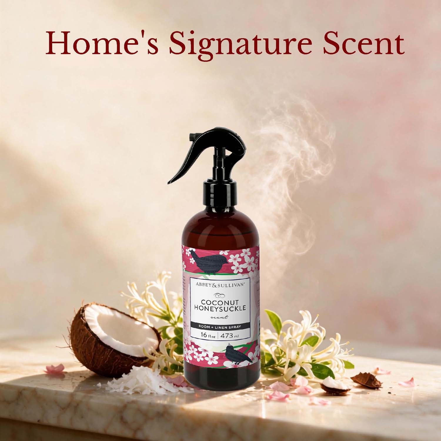 Coconut Honeysuckle Linen and Room Spray Online | Abbey & Sullivan