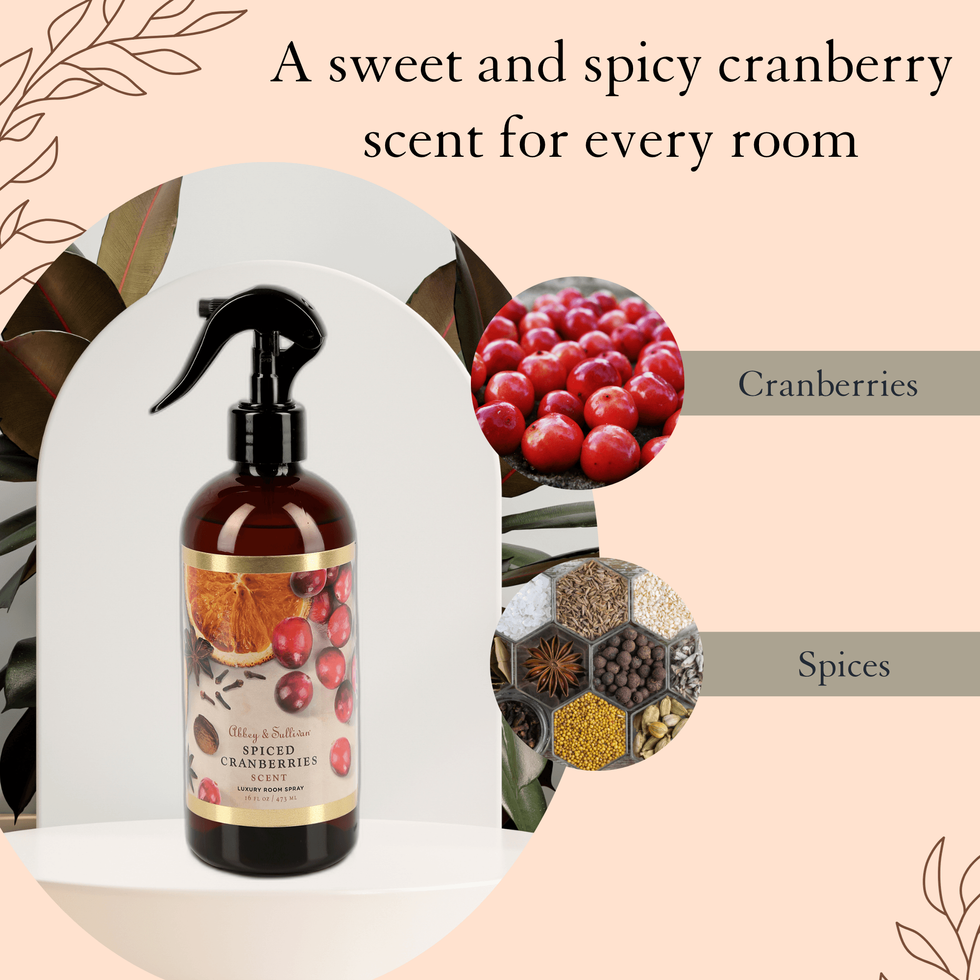 Best room sprays - Spiced Cranberries - Abbey & Sullivan