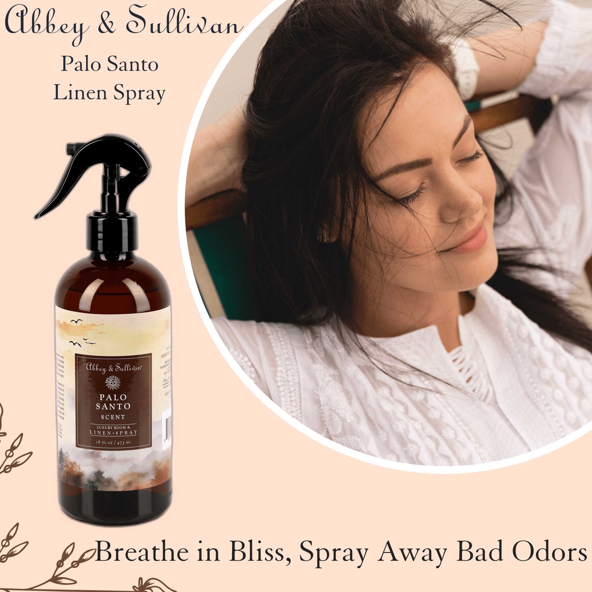 Linen and Room Spray, Palo Santo - Abbey & Sullivan