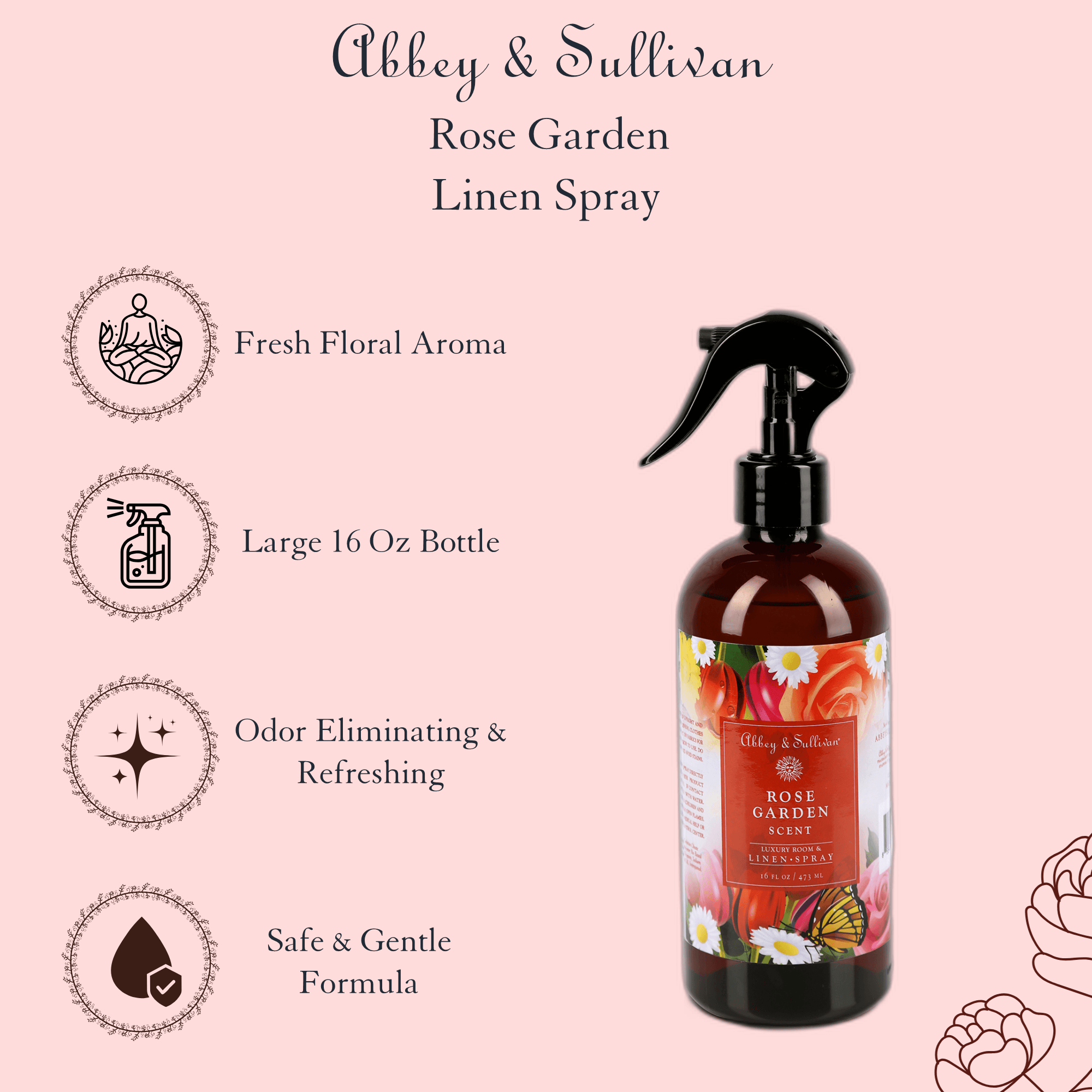 Best linen and room sprays - Rose Garden - Abbey & Sullivan