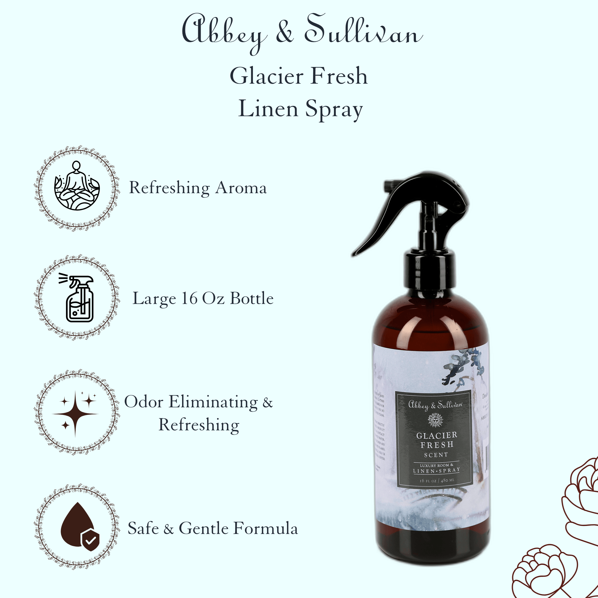 Best linen and room sprays - Glacier Fresh - Abbey & Sullivan