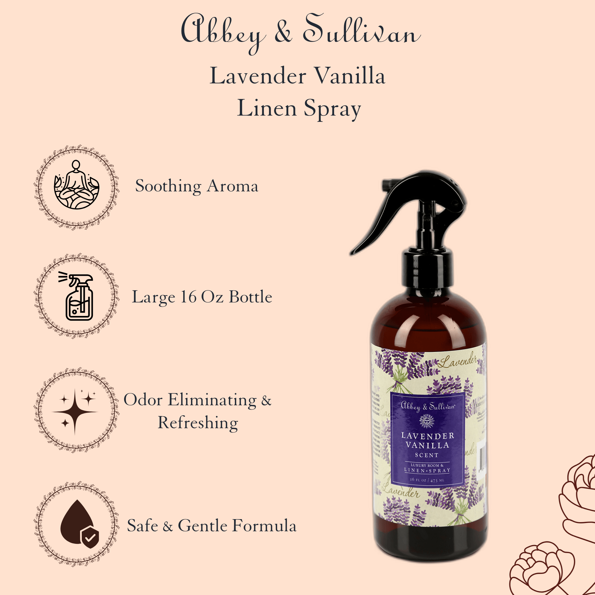 Best linen and room sprays - Lavender Vanilla - Abbey & Sullivan