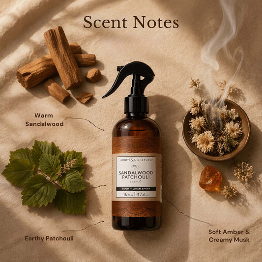 Linen and Room Sprays, Sandalwood Patchouli