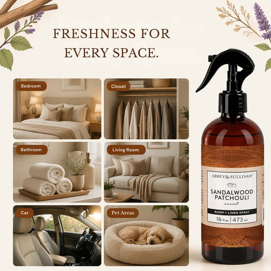 Linen and Room Sprays, Sandalwood Patchouli