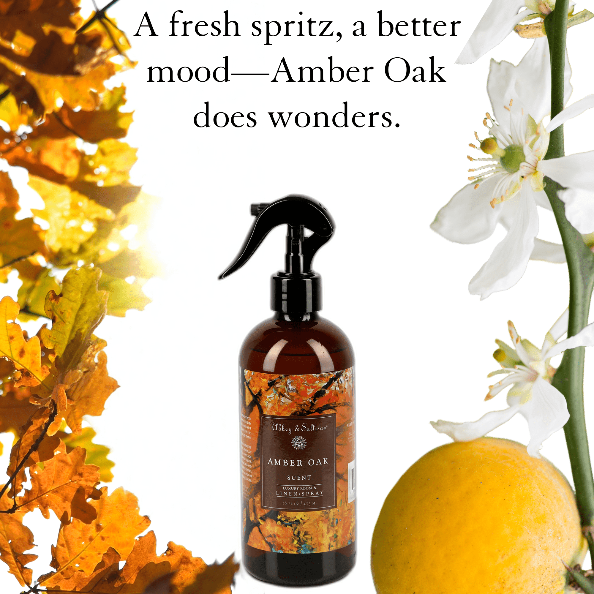 Best linen and room sprays - Amber Oak - Abbey & Sullivan
