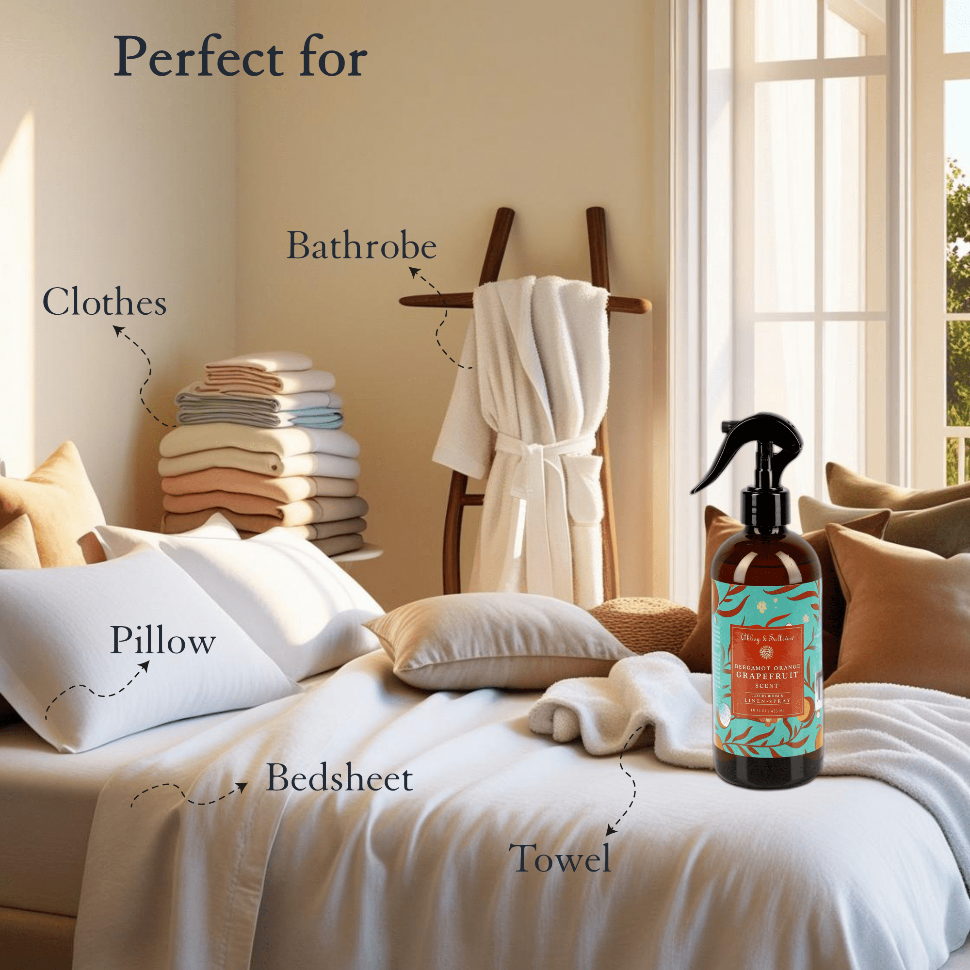 Abbey & Sullivan Best linen and room sprays - Bergamot Orange Grapefruit LS - 1005 - 16