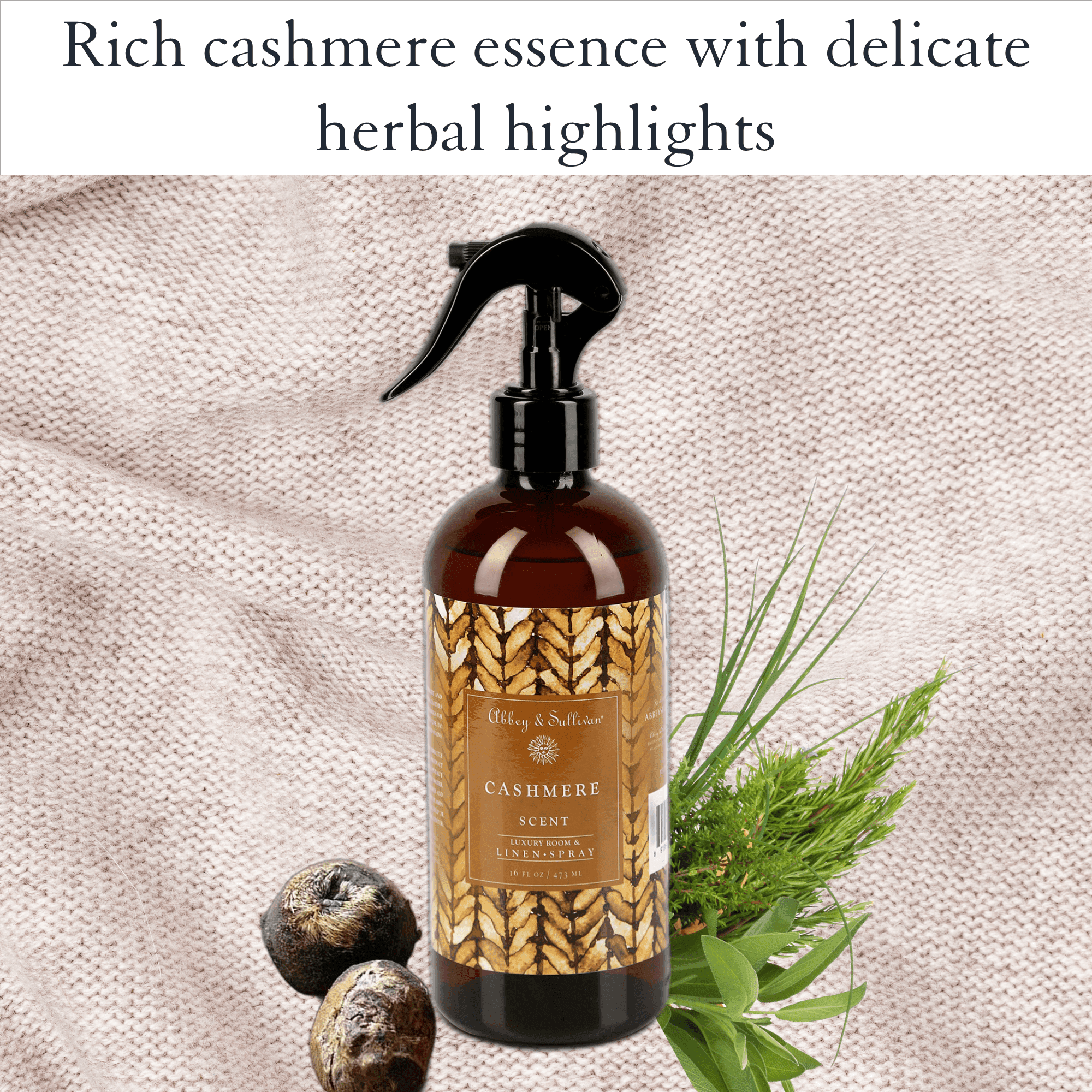 Best linen and room sprays - Cashmere - Abbey & Sullivan