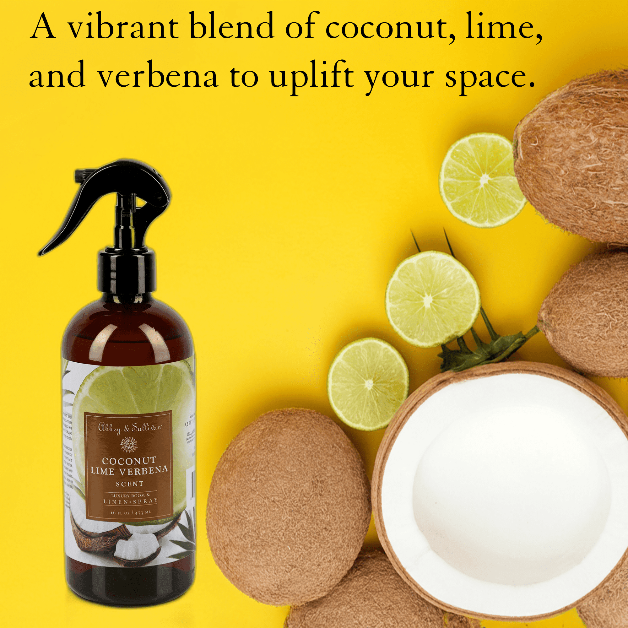 Best linen and room sprays - Coconut Lime Verbena - Abbey & Sullivan