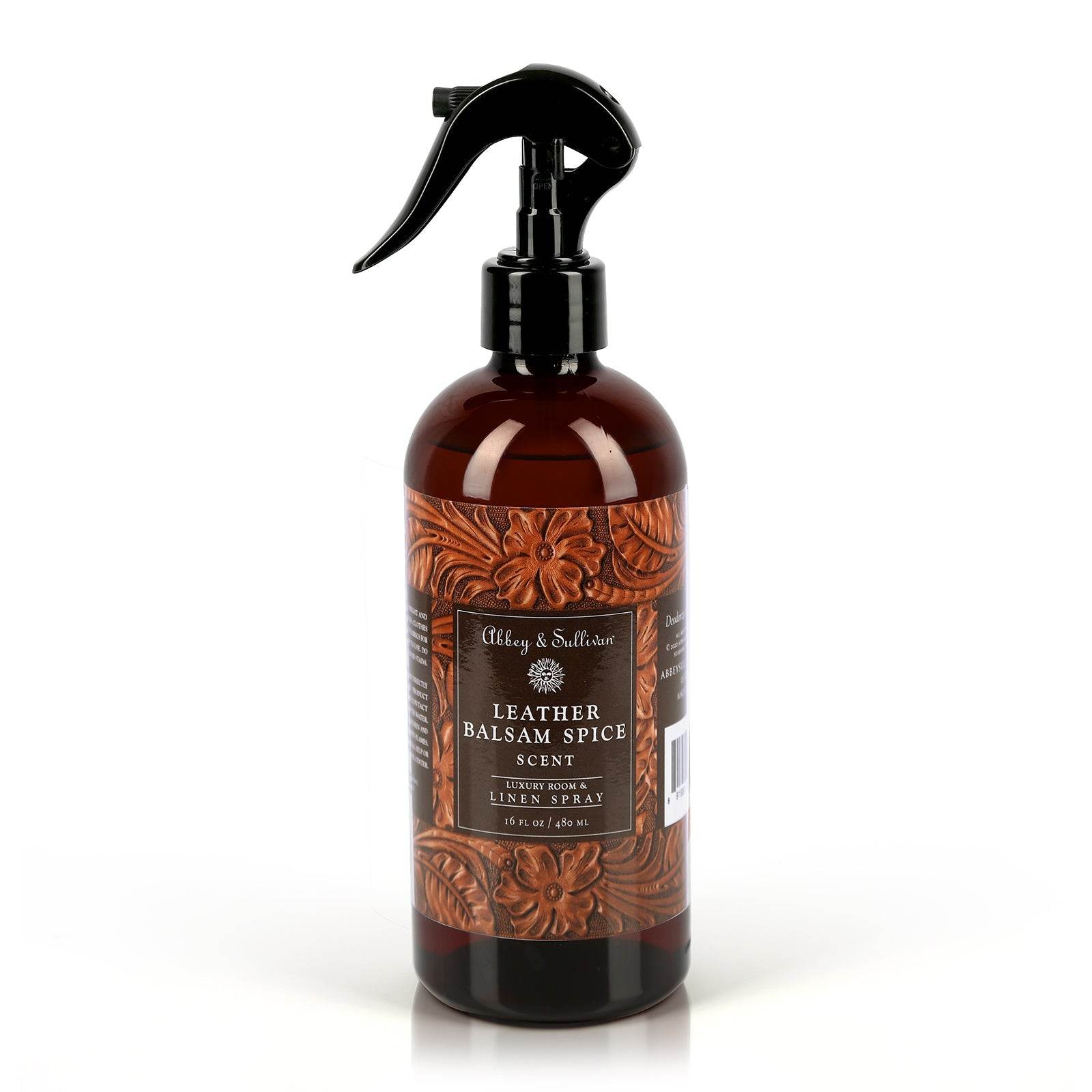 Best linen and room sprays - Leather Balsam Spice - Abbey & Sullivan