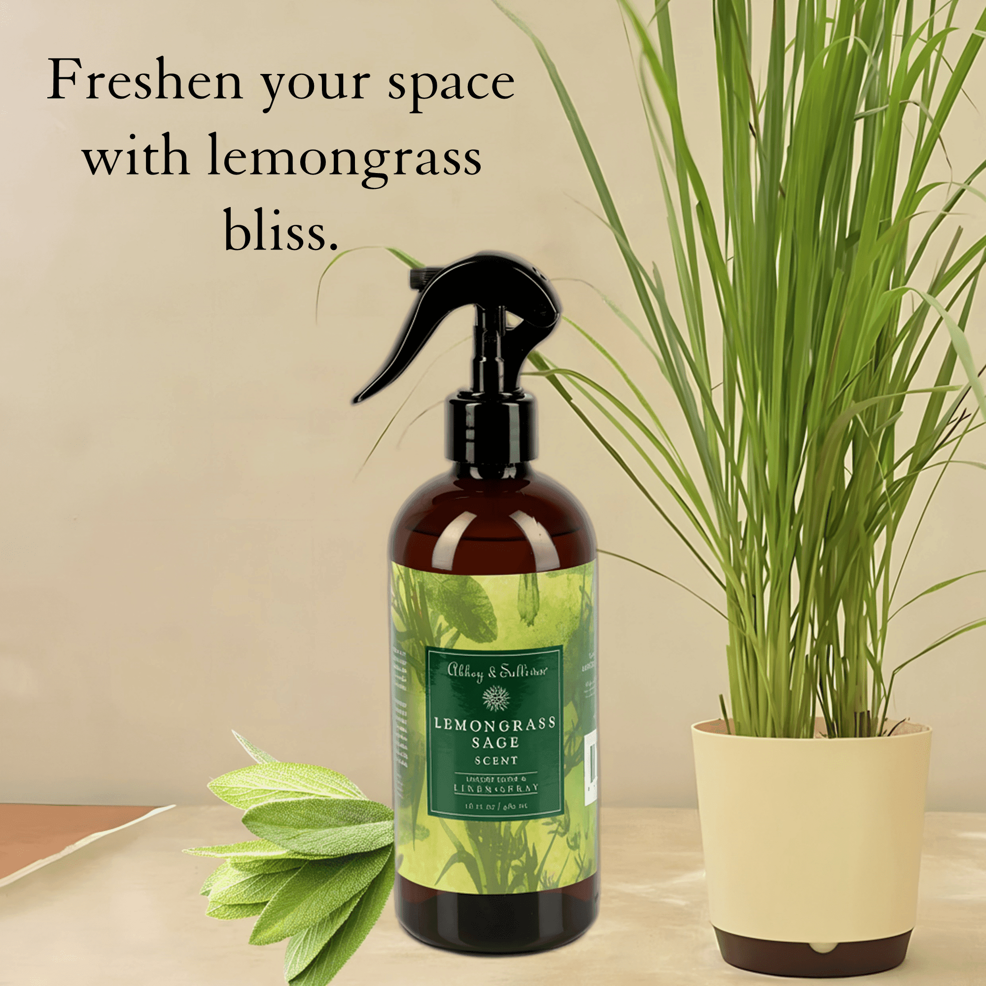 Best linen and room sprays - Lemongrass Sage - Abbey & Sullivan