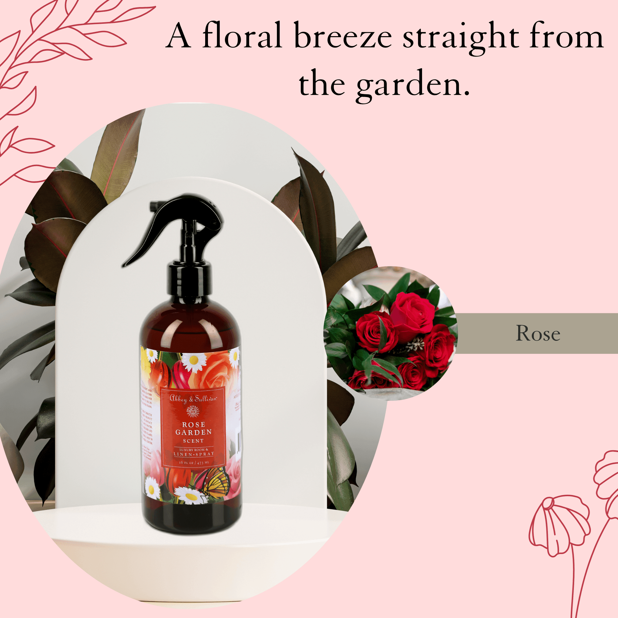 Best linen and room sprays - Rose Garden - Abbey & Sullivan