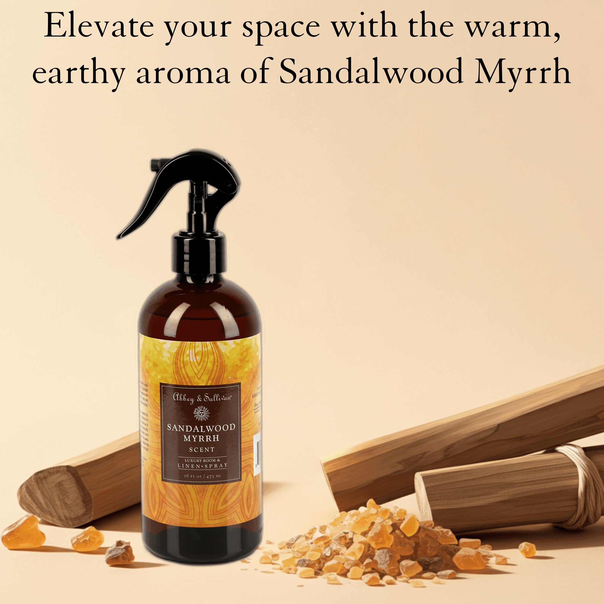 Best linen and room sprays - Sandalwood Myrrh - Abbey & Sullivan