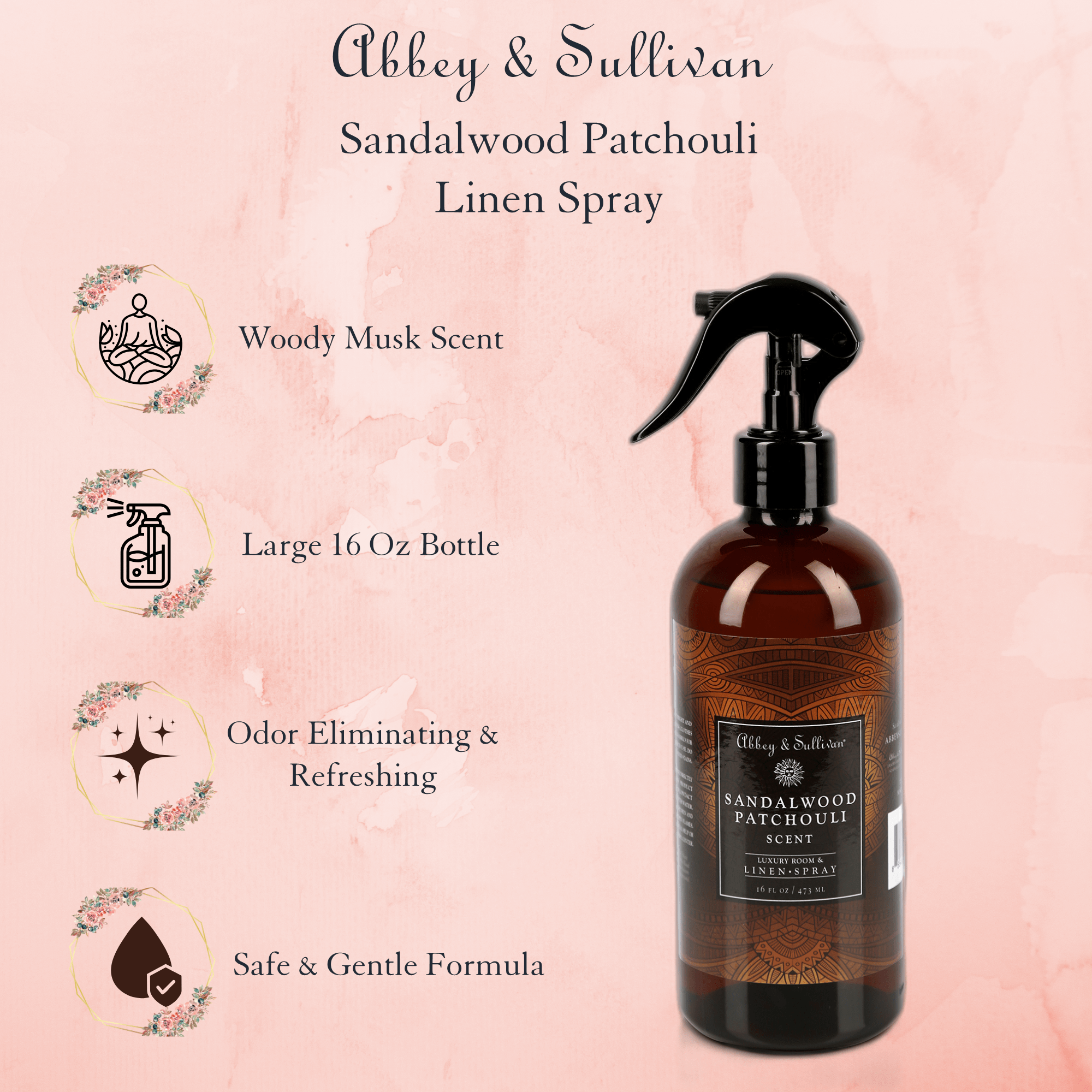 Abbey & Sullivan Best linen and room sprays - Sandalwood Patchouli LS - 1004 - 16