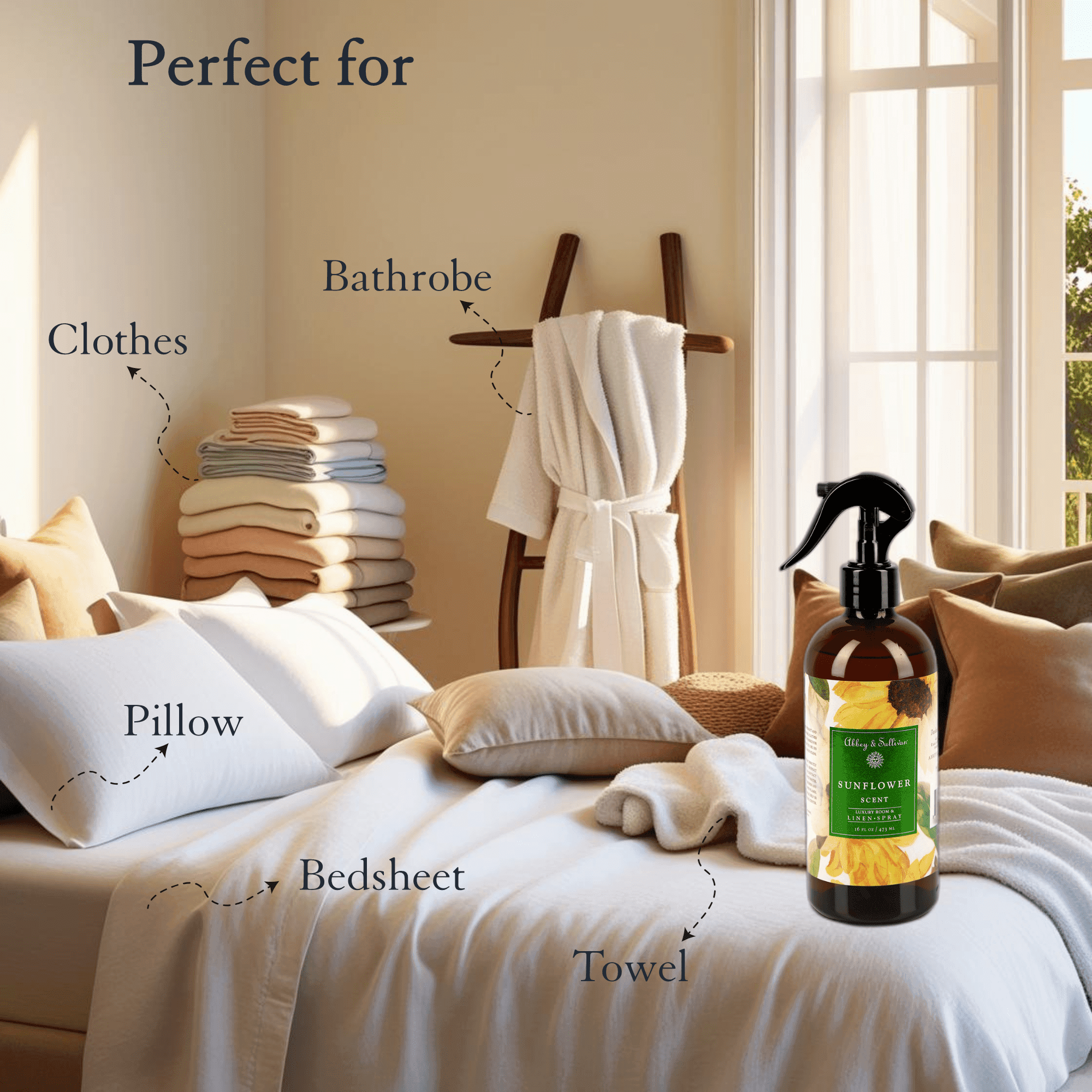 Best linen and room sprays - Sunflower - Abbey & Sullivan
