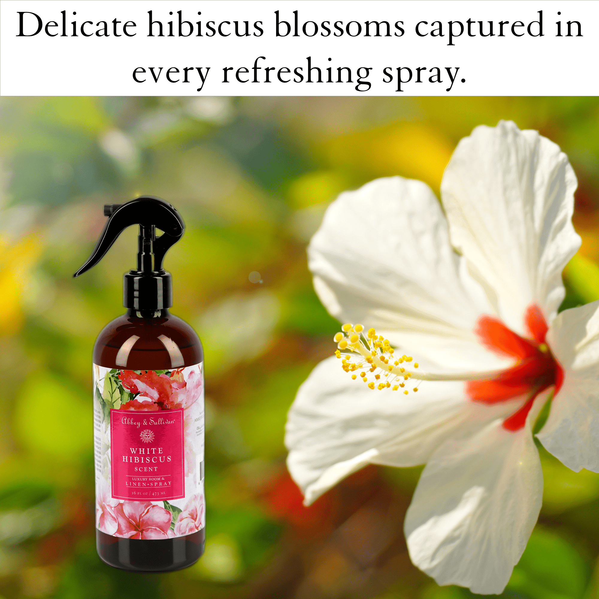 Best linen and room sprays - White Hibiscus - Abbey & Sullivan