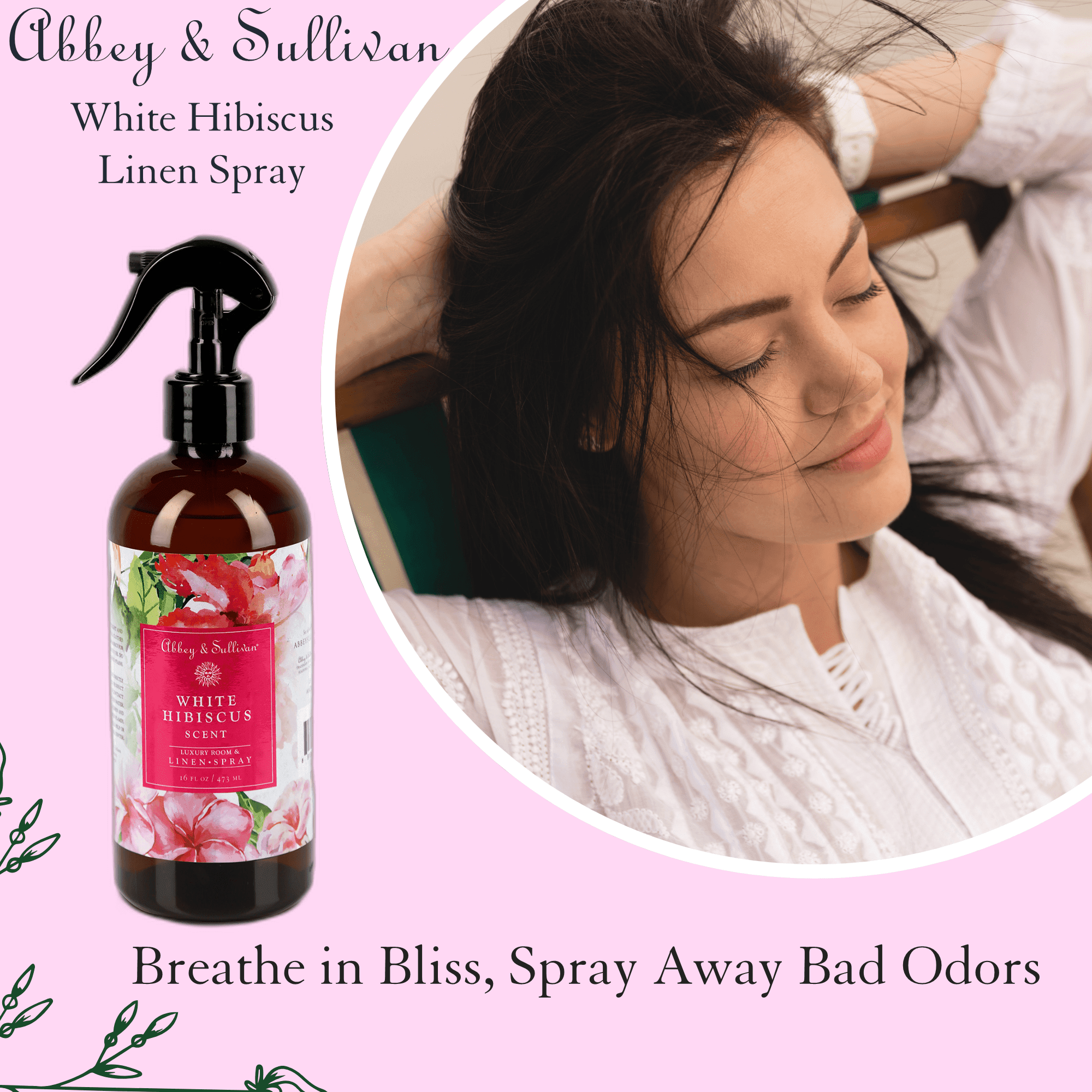 Best linen and room sprays - White Hibiscus - Abbey & Sullivan