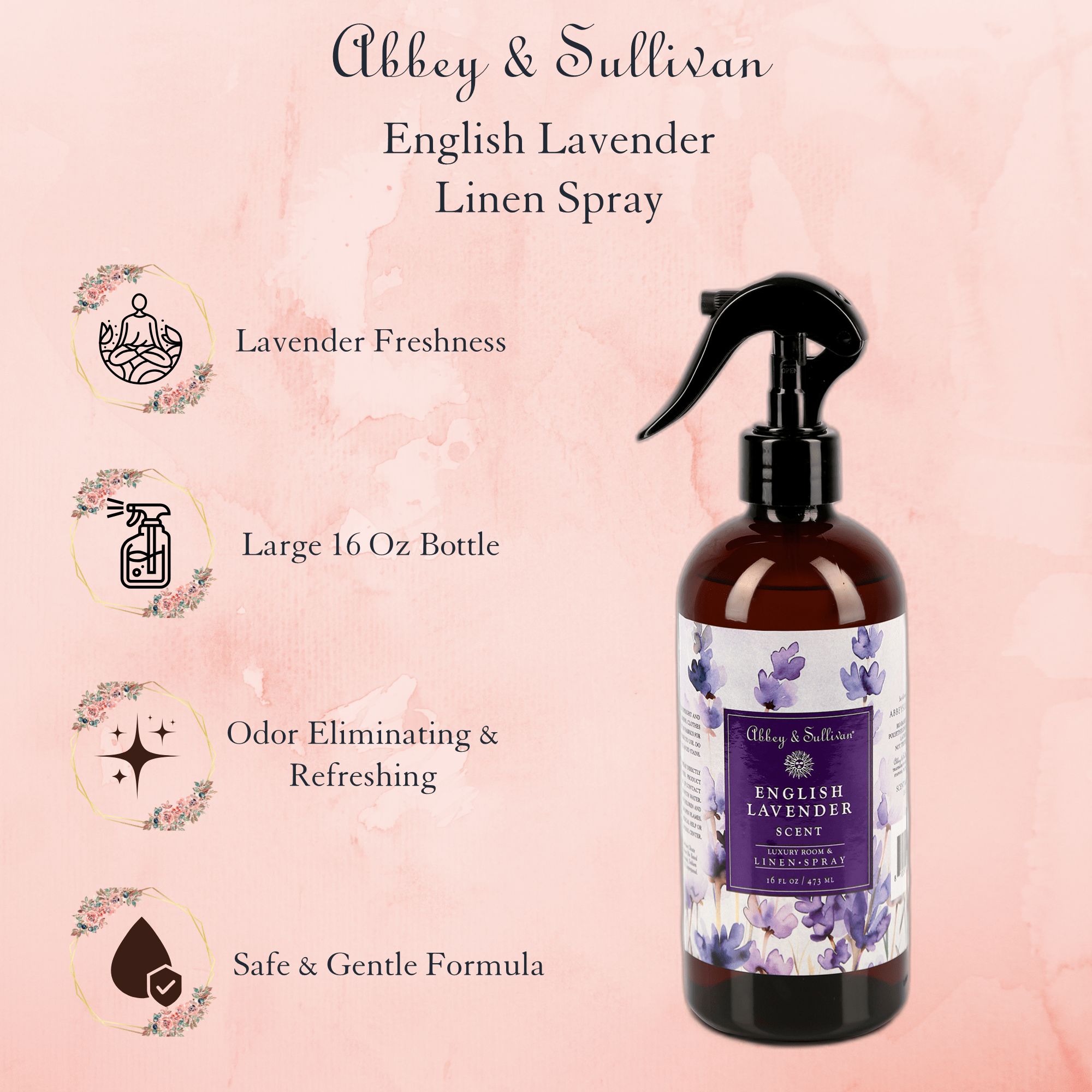 Abbey & Sullivan Linen and Room Spray, English Lavender LS - 1057 - 16