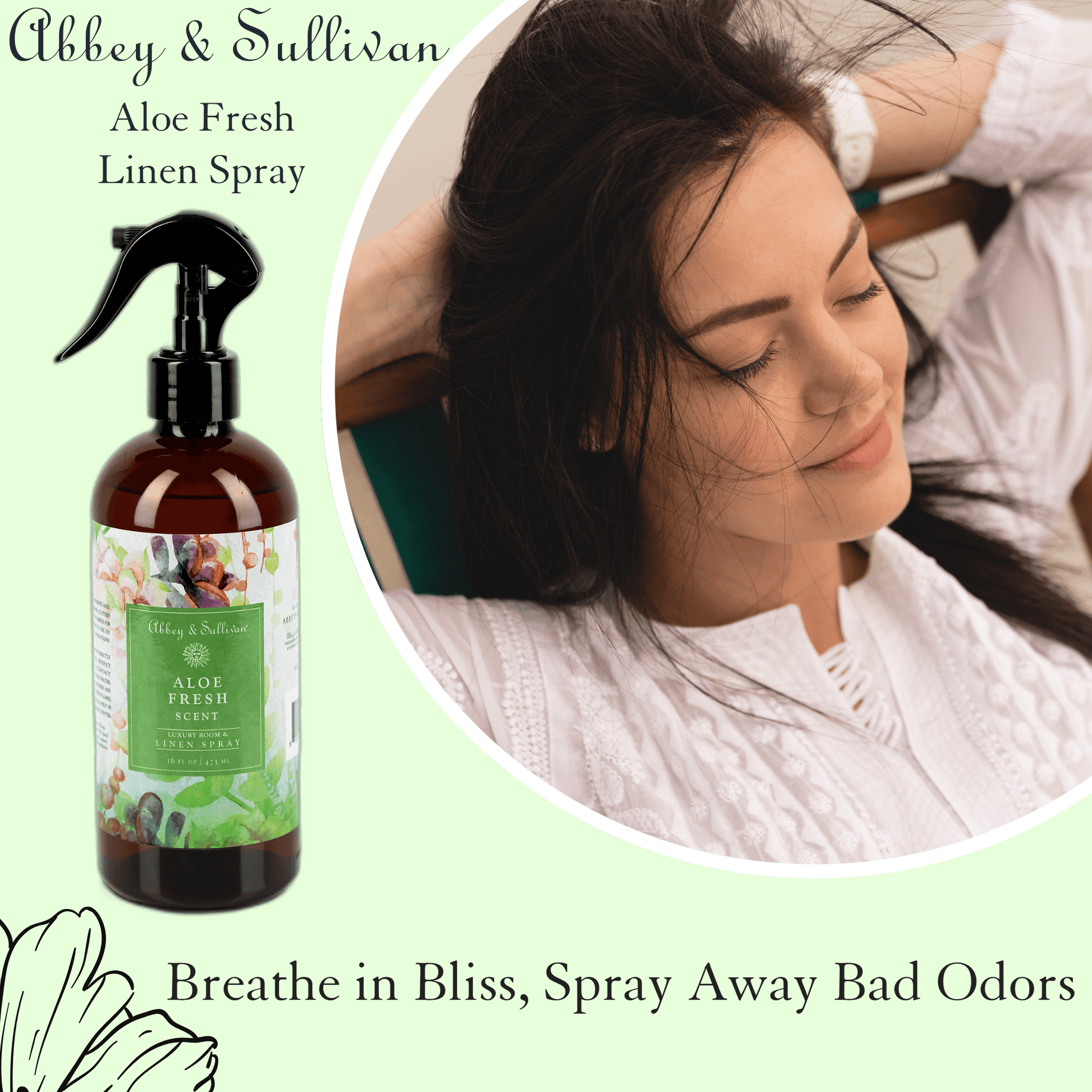 Abbey & Sullivan Linen and Room Sprays, Aloe Fresh LS-1054-16
