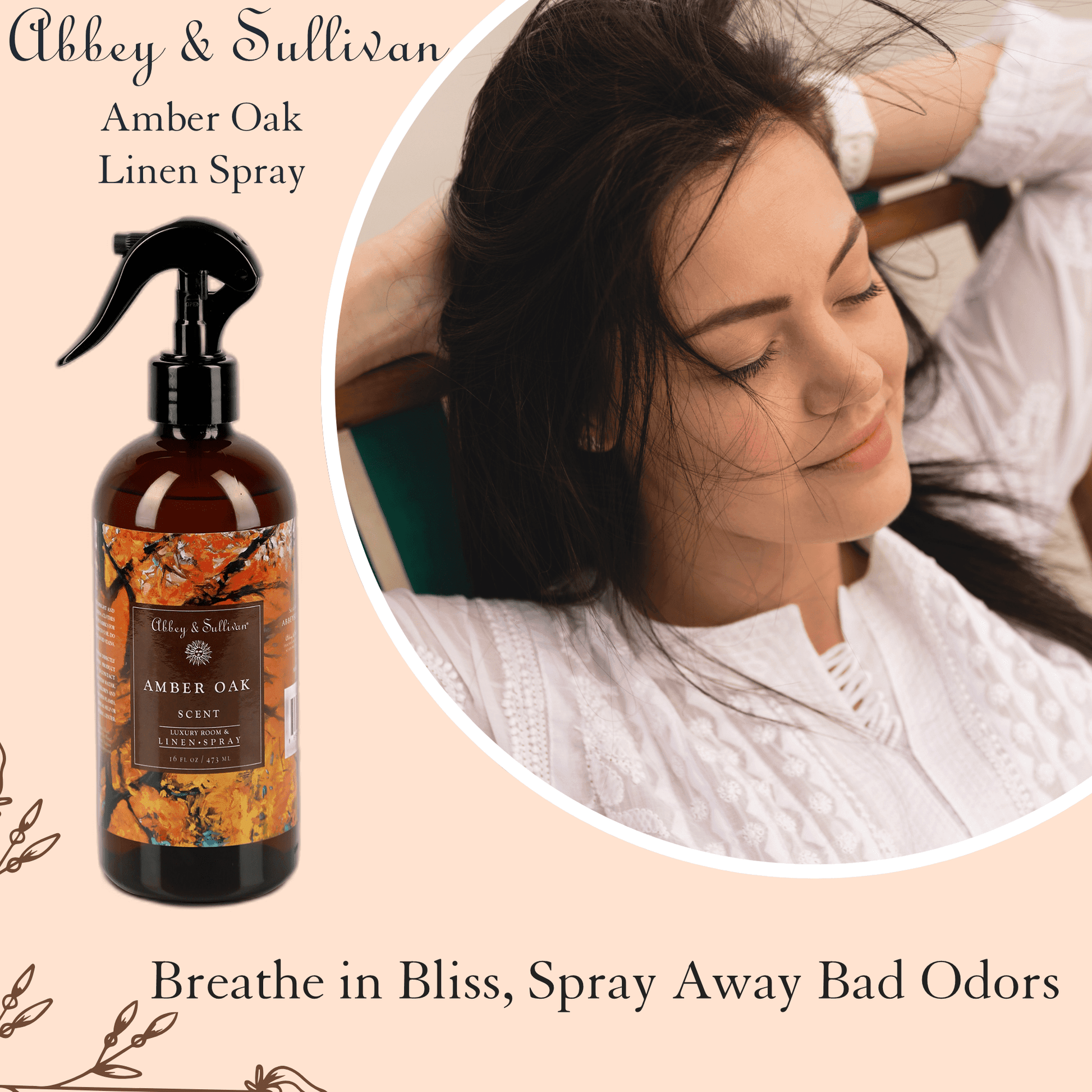 Abbey & Sullivan Linen and Room Sprays, Amber Oak LS-1026-16