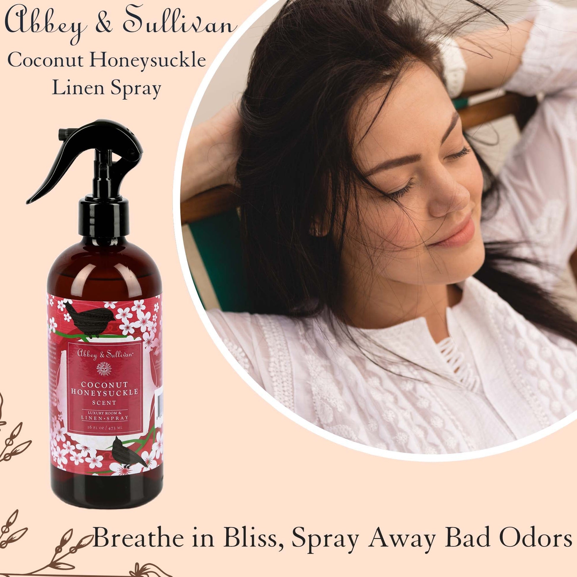 Abbey & Sullivan Linen and Room Sprays, Coconut Honeysuckle LS-1006-16