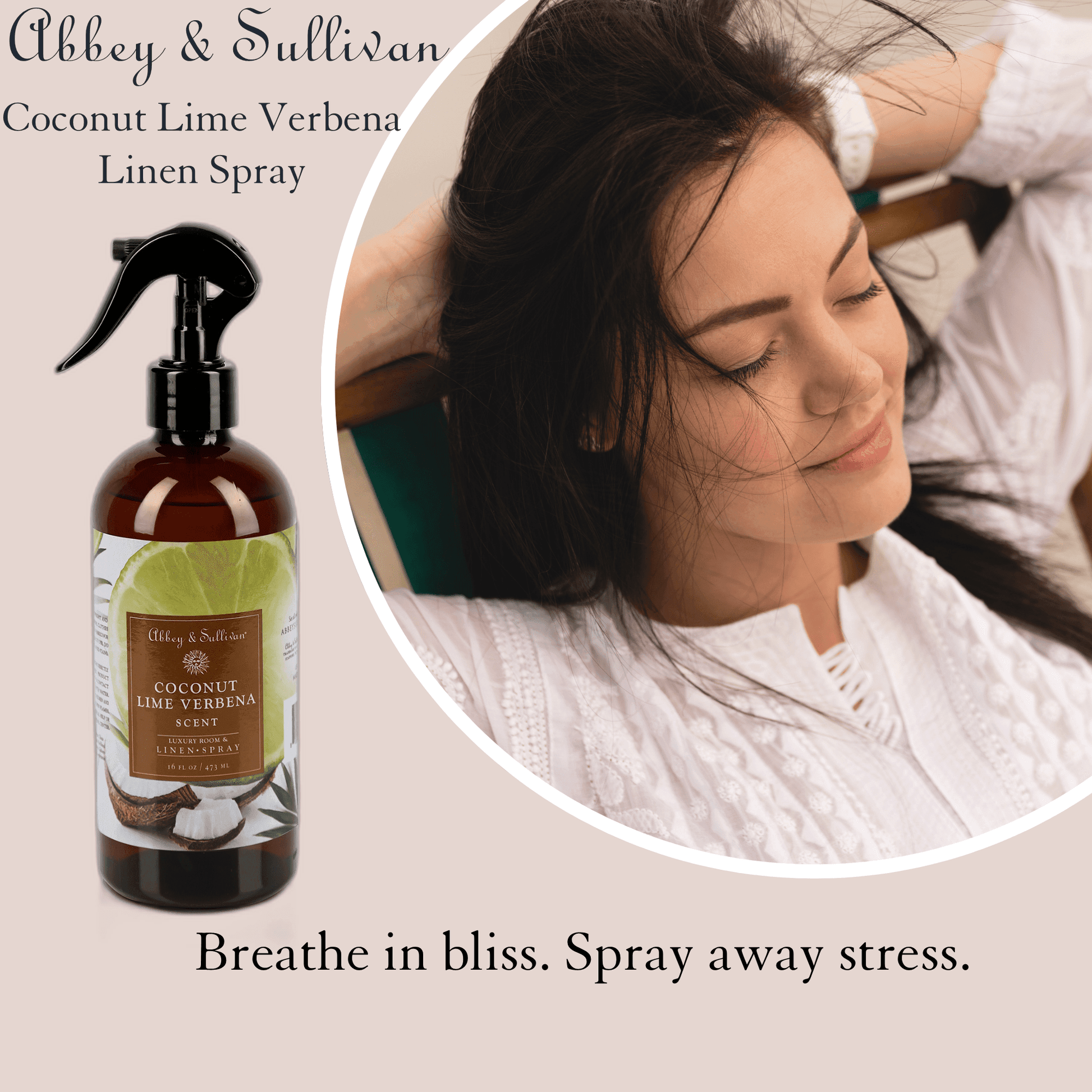 Abbey & Sullivan Linen and Room Sprays, Coconut Lime Verbena LS-1038-16