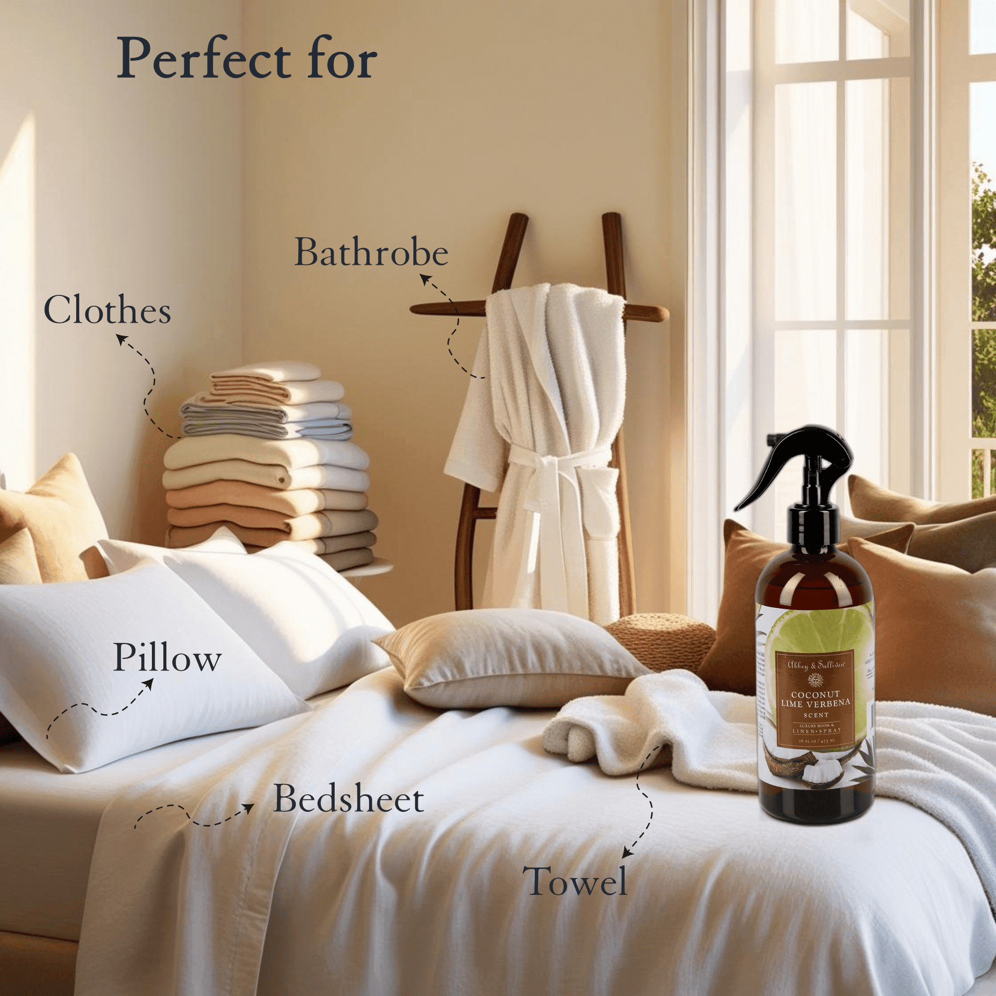 Abbey & Sullivan Linen and Room Sprays, Coconut Lime Verbena LS-1038-16