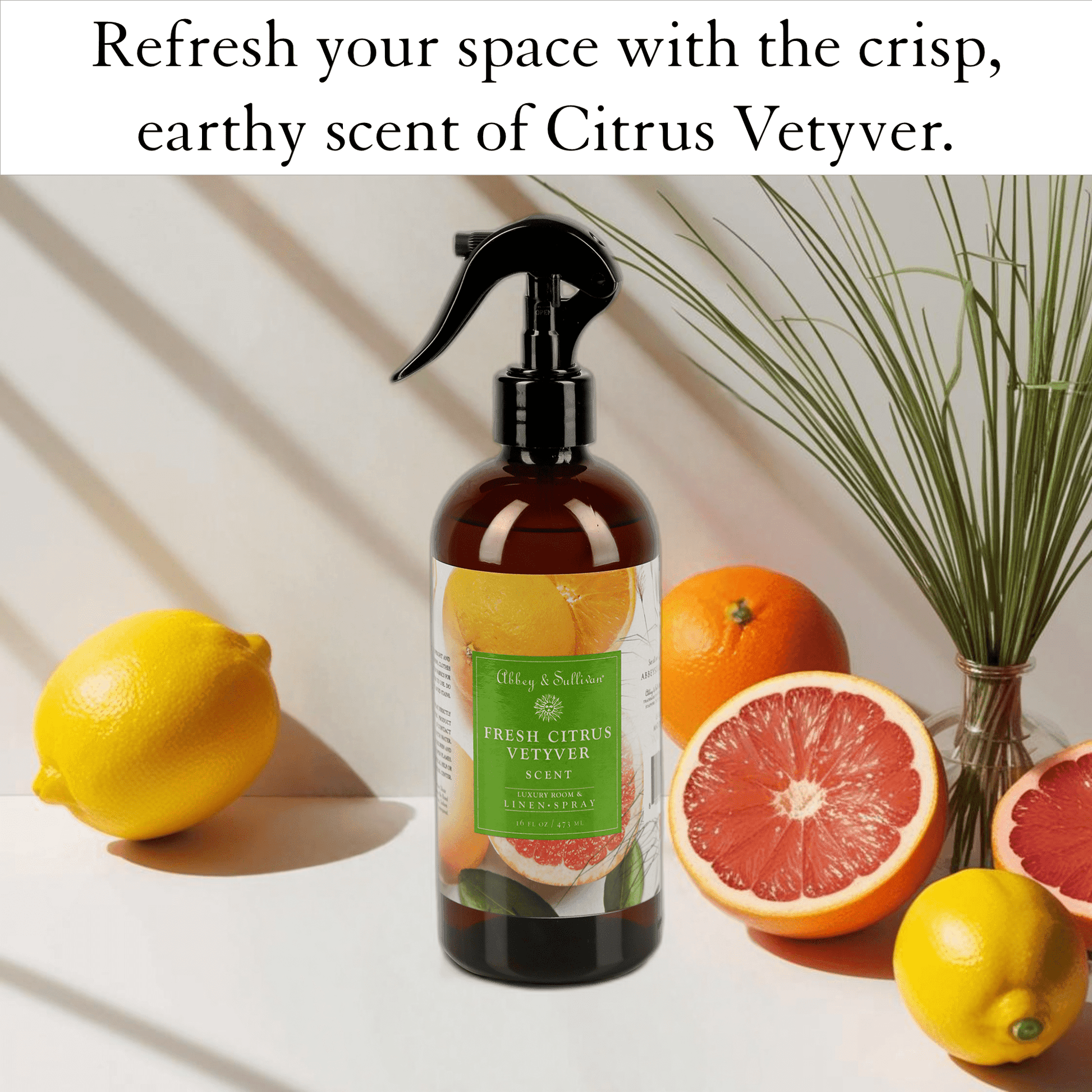 Abbey & Sullivan Linen and Room Sprays, Fresh Citrus Vetyver LS-1039-16