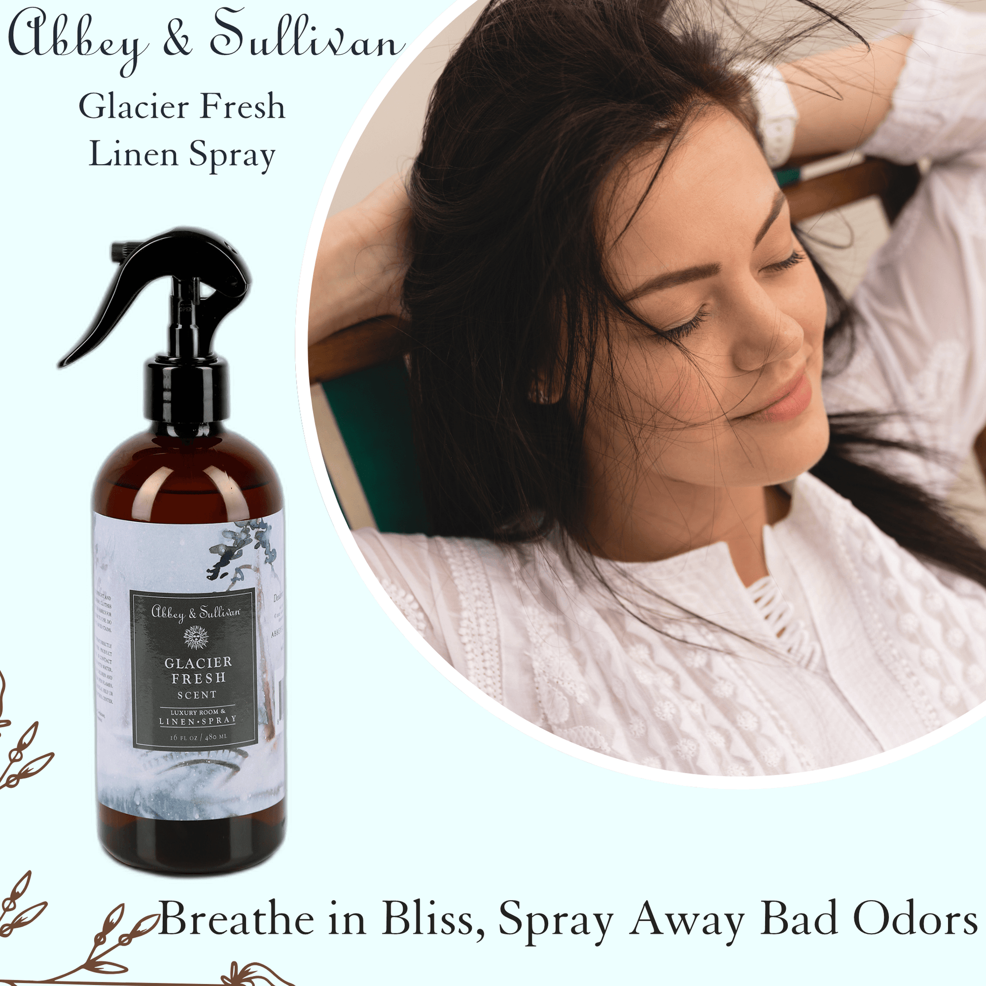 Abbey & Sullivan Linen and Room Sprays, Glacier Fresh LS-1047-16