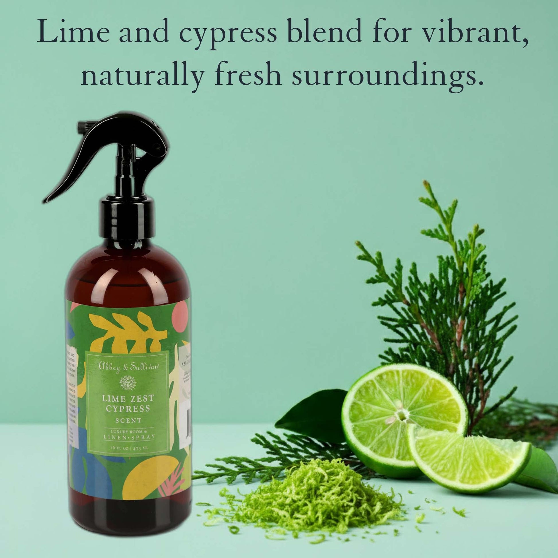 Abbey & Sullivan Linen and Room Sprays, Lime Zest Cypress LS-1043-16