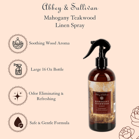 Abbey & Sullivan Linen and Room Sprays, Mahogany Teakwood LS-1017-22