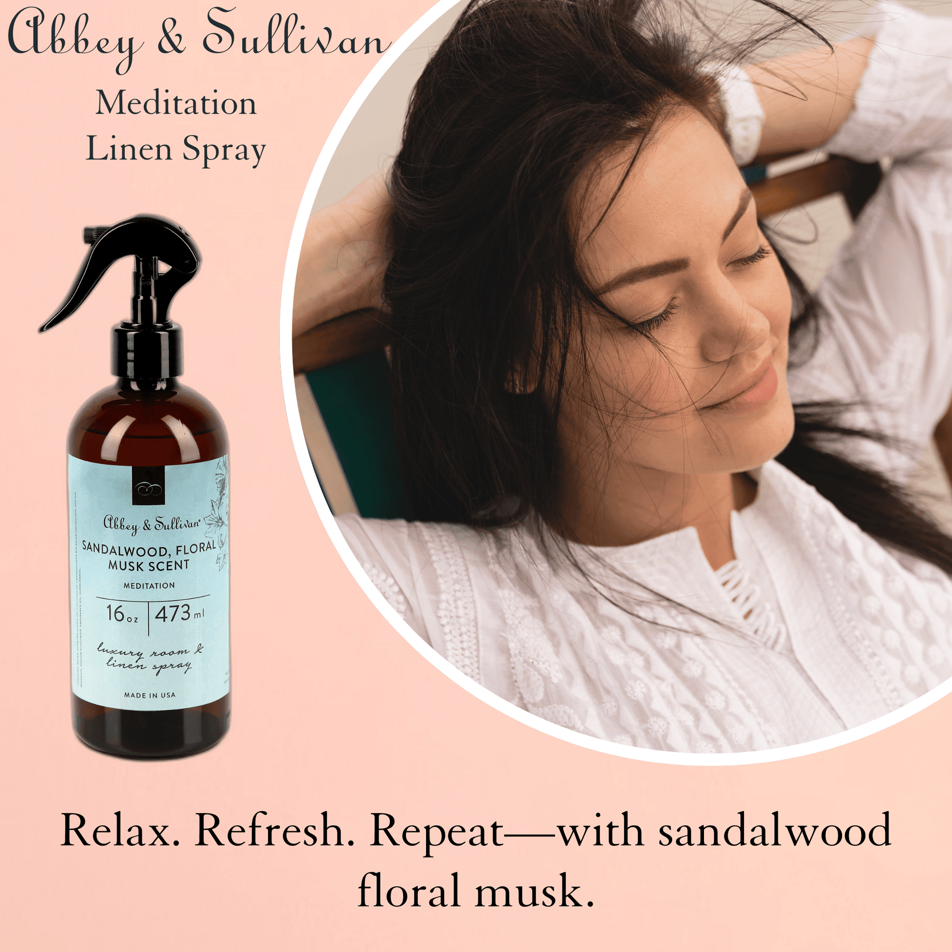 Abbey & Sullivan Linen and Room sprays, Meditation RS-5001-16
