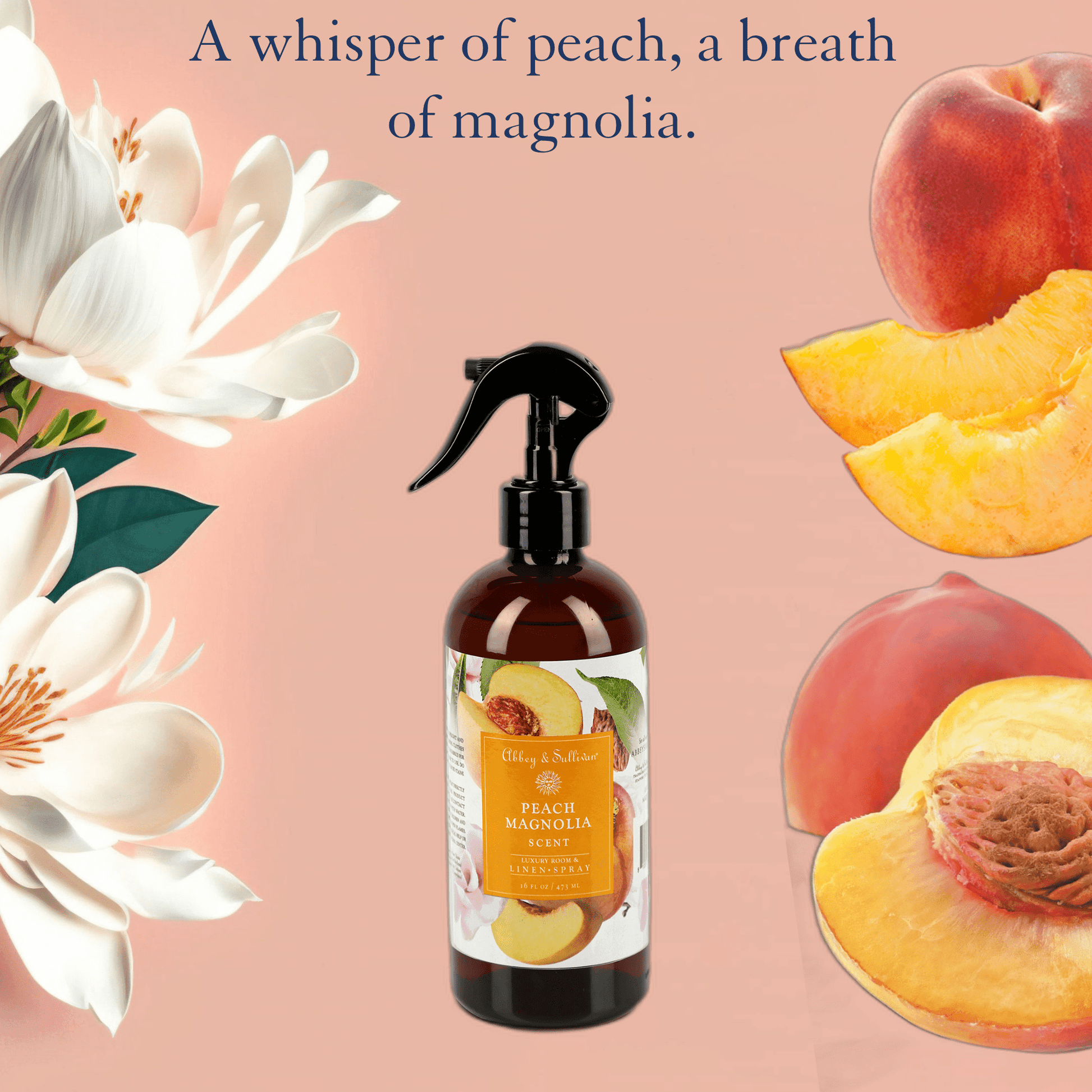 Abbey & Sullivan Linen and Room Sprays, Peach Magnolia LS-1044-16