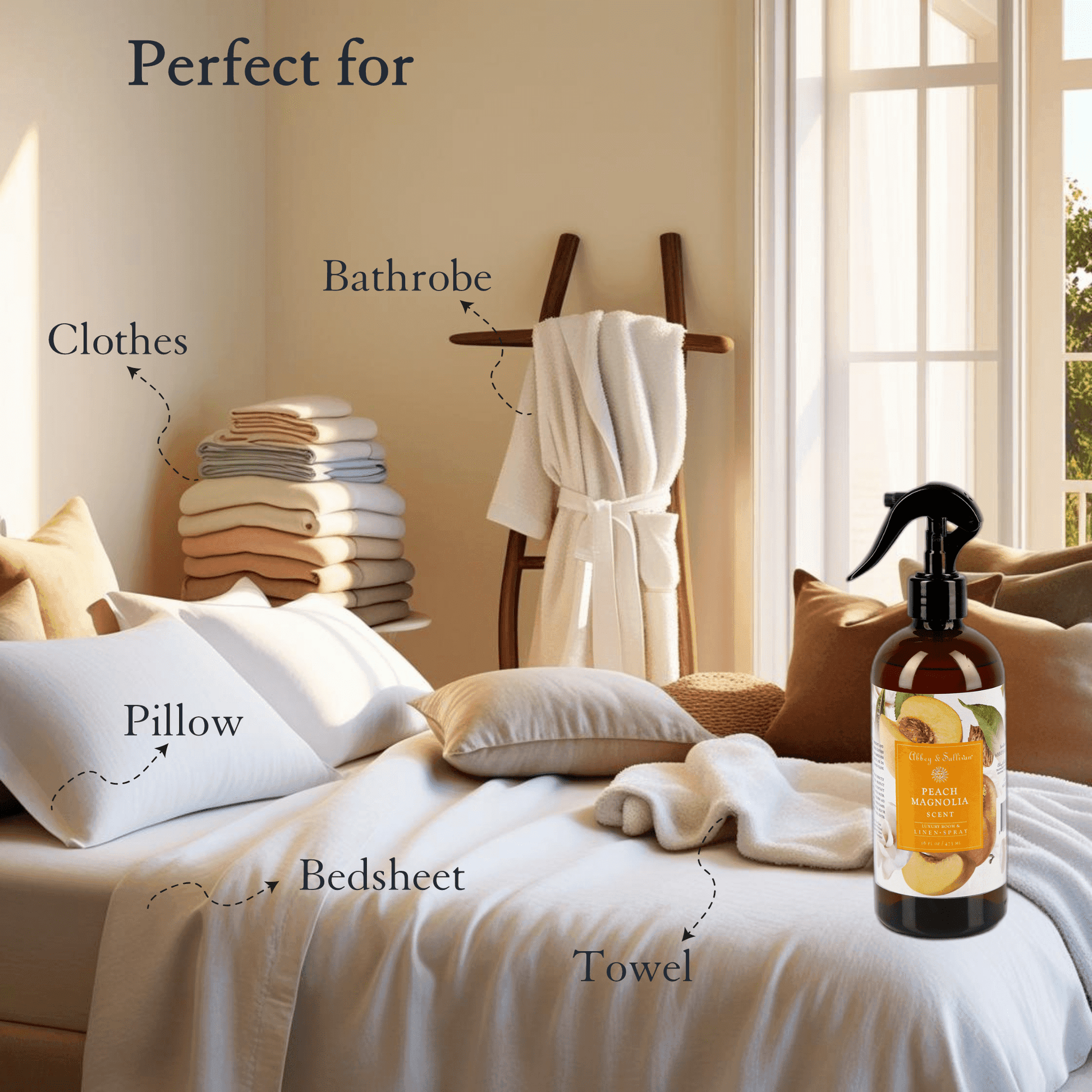 Abbey & Sullivan Linen and Room Sprays, Peach Magnolia LS-1044-16