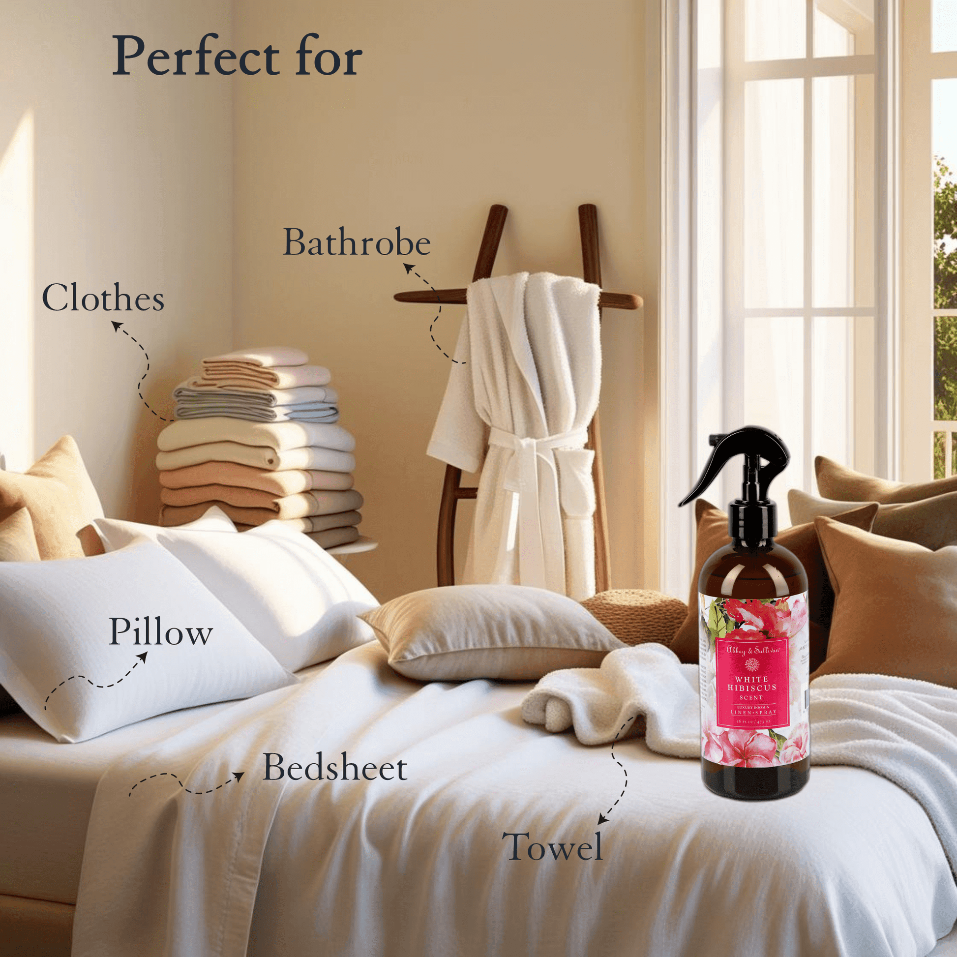 Abbey & Sullivan Linen and Room sprays, White Hibiscus LS-1021-16