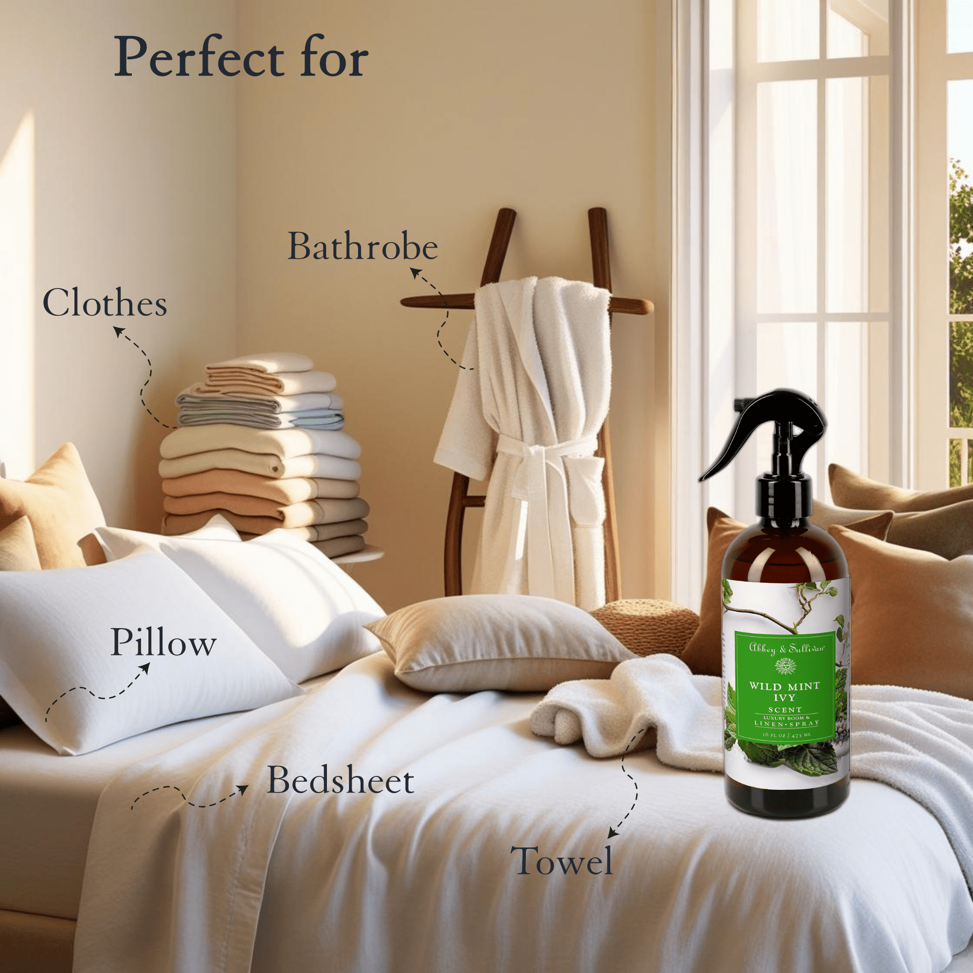 Abbey & Sullivan Linen and Room Sprays, Wild Mint Ivy LS-1063-16