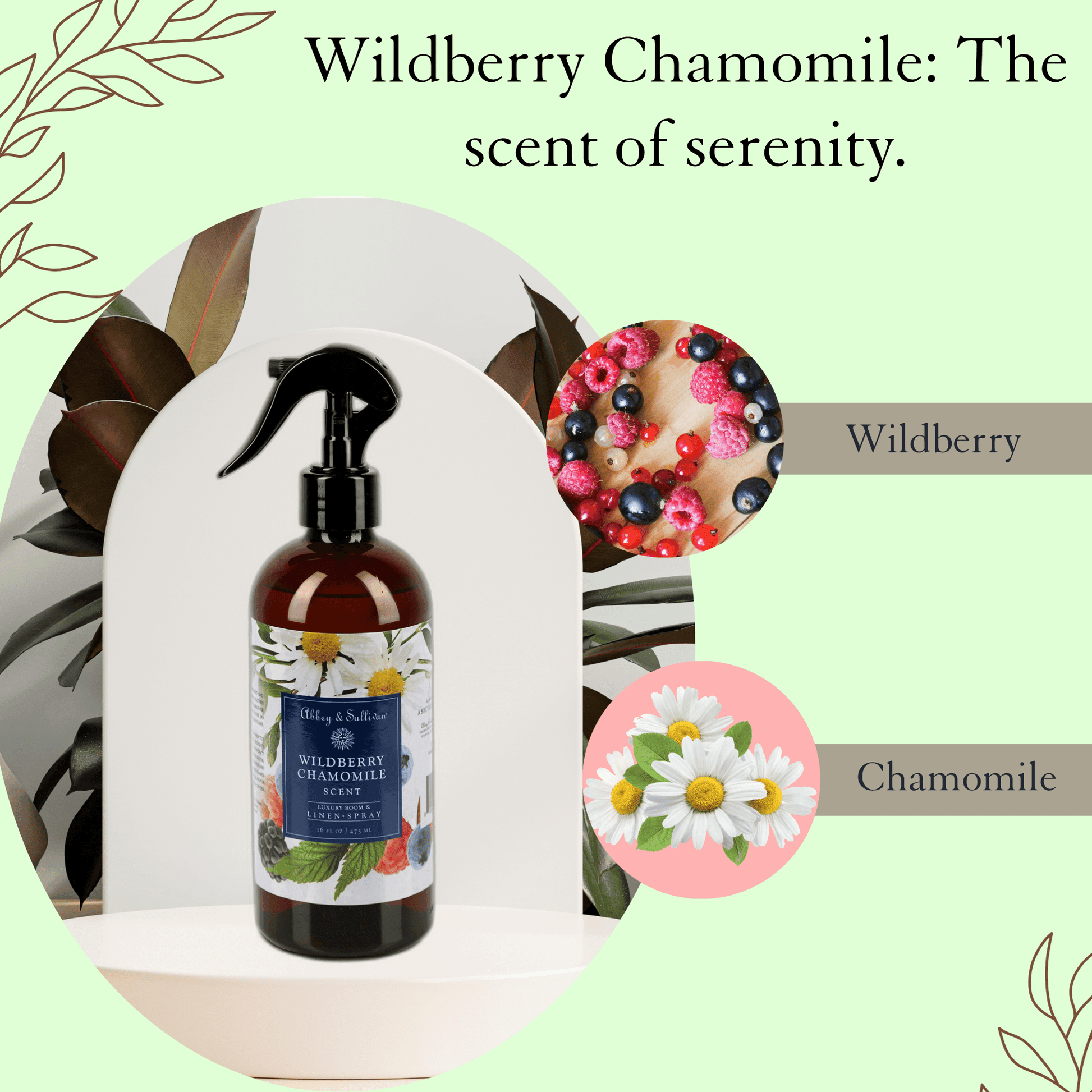 Abbey & Sullivan Linen and Room sprays, Wildberry Chamomile LS-1046-16