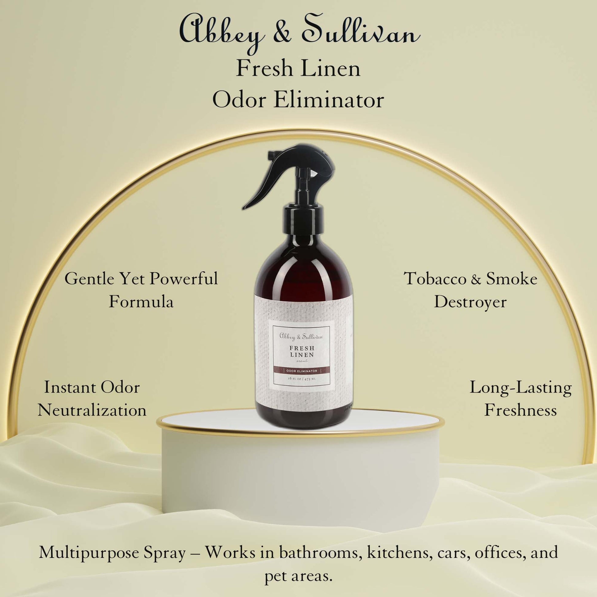 Abbey & Sullivan Odor Eliminator Sprays, Fresh Linen AS-SOD1020-16