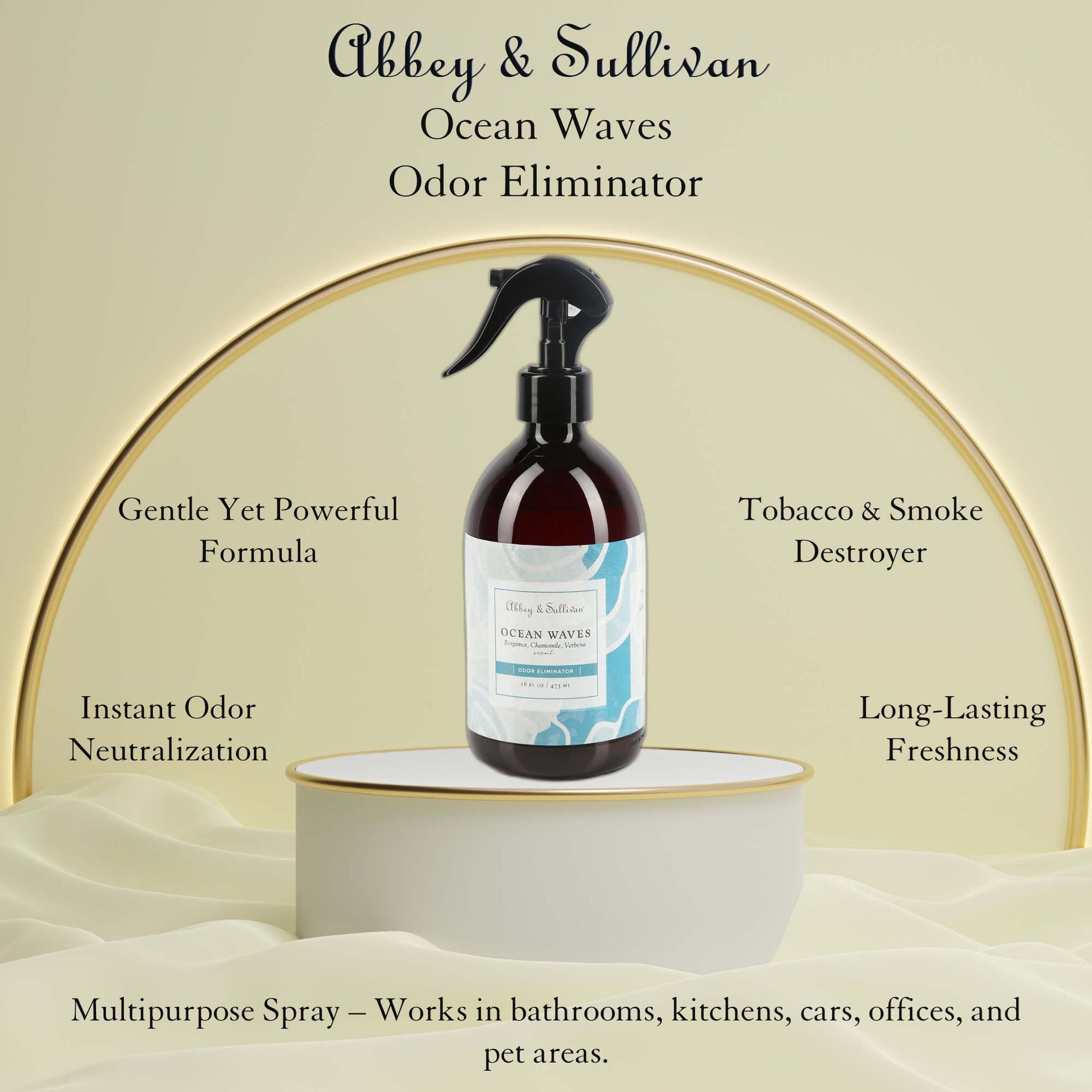 Abbey & Sullivan Odor Eliminator Sprays, Ocean Waves AS-SOD6019-16