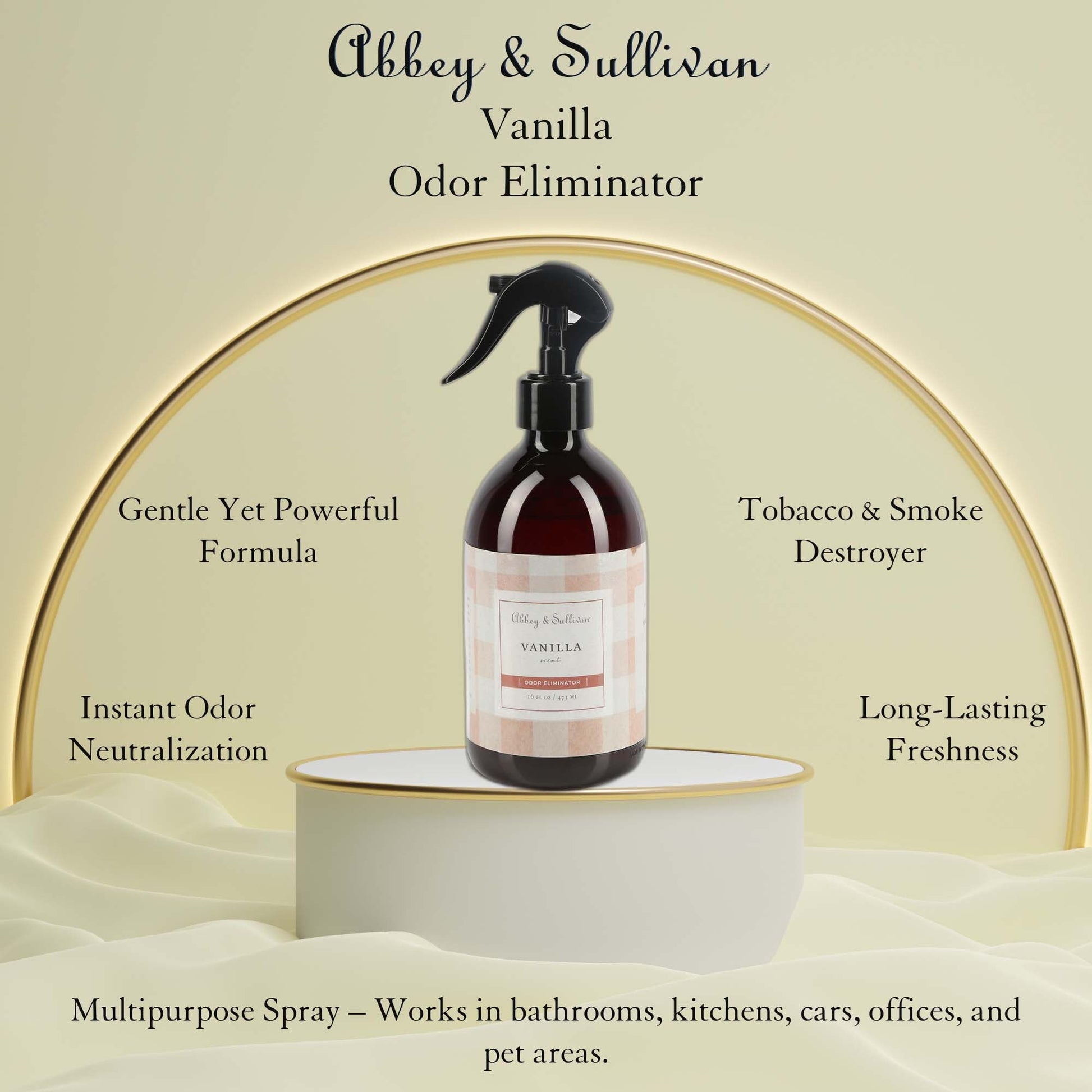 Abbey & Sullivan Odor Eliminator Sprays, Vanilla AS-SOD4006-16