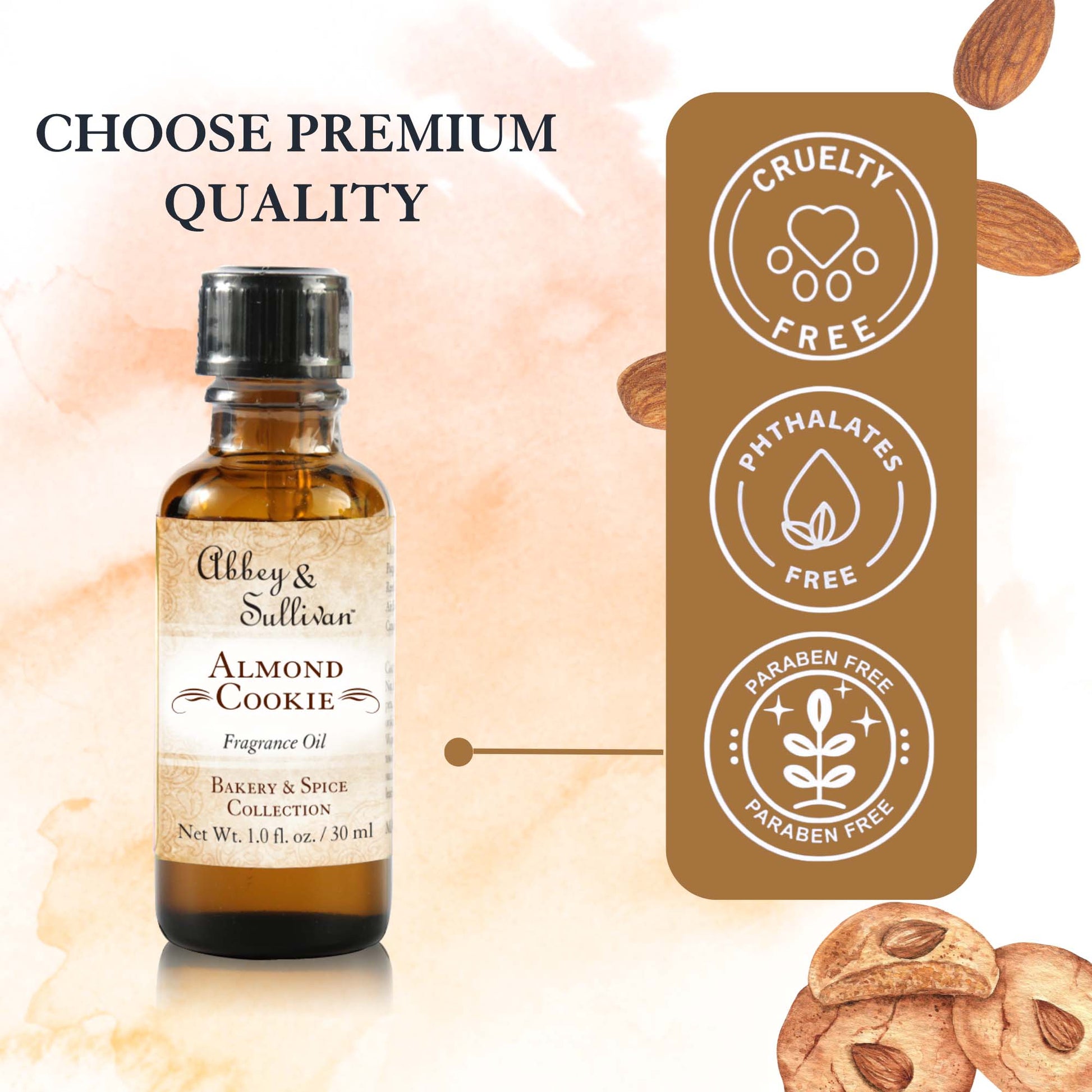 Abbey & Sullivan Premium Fragrance Oil - Almond Cookie AS-FO4027-01